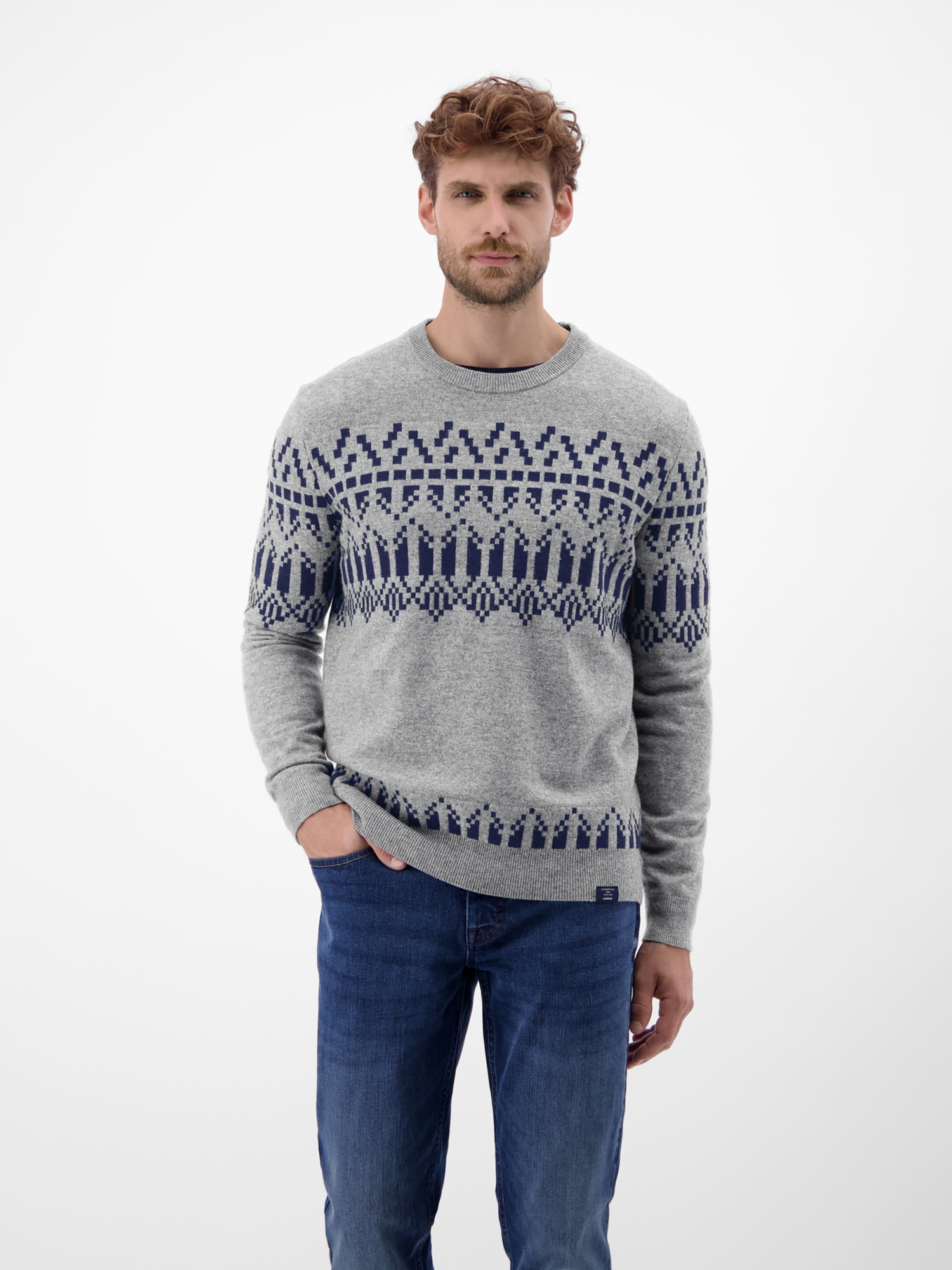 LERROS Strickpullover »LERROS Herren Strickpullover, skandinavisch inspiriert«