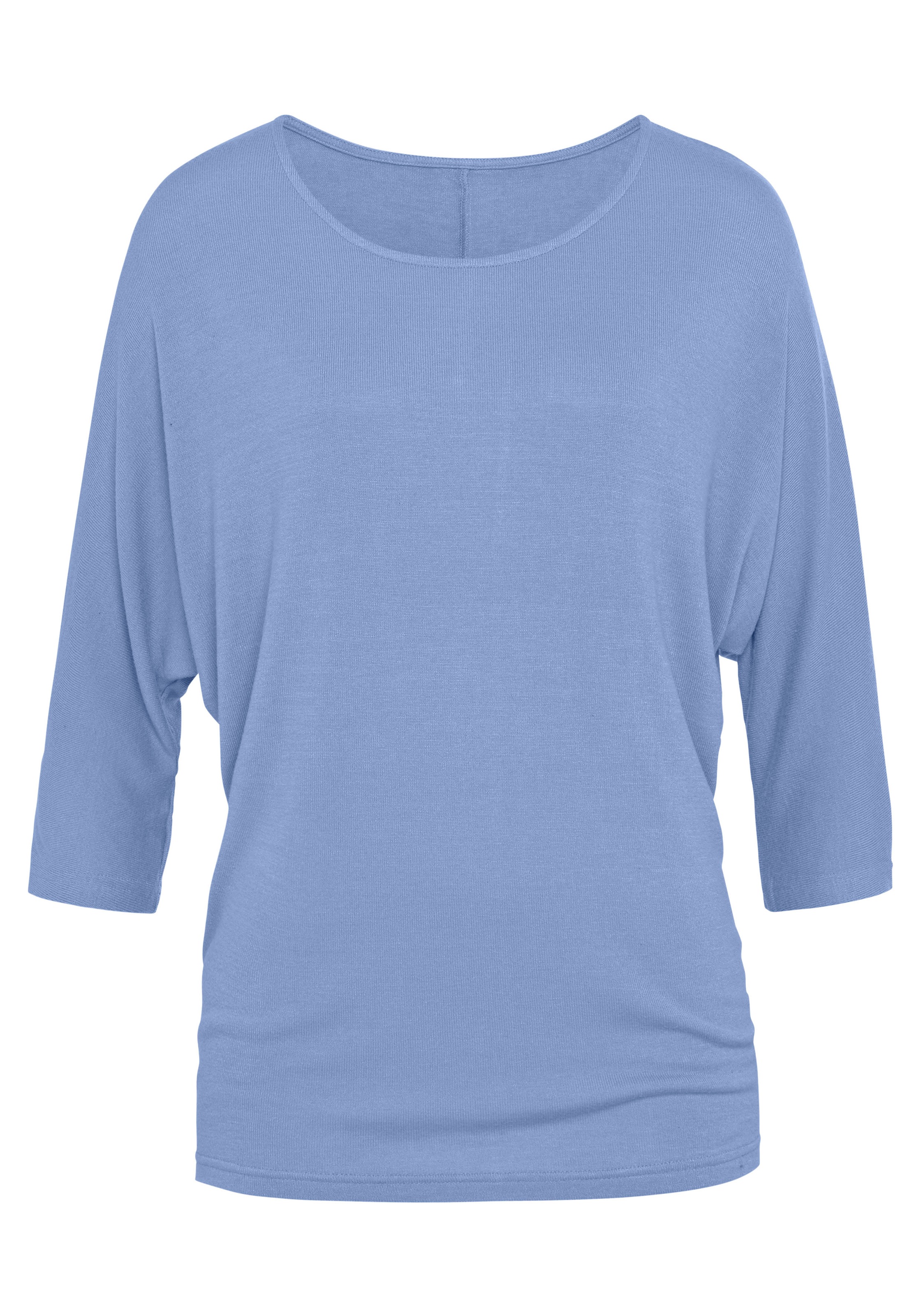 LASCANA 3/4-Arm-Shirt "aus leichter Feinstrickqualität", mit Fledermausärme günstig online kaufen