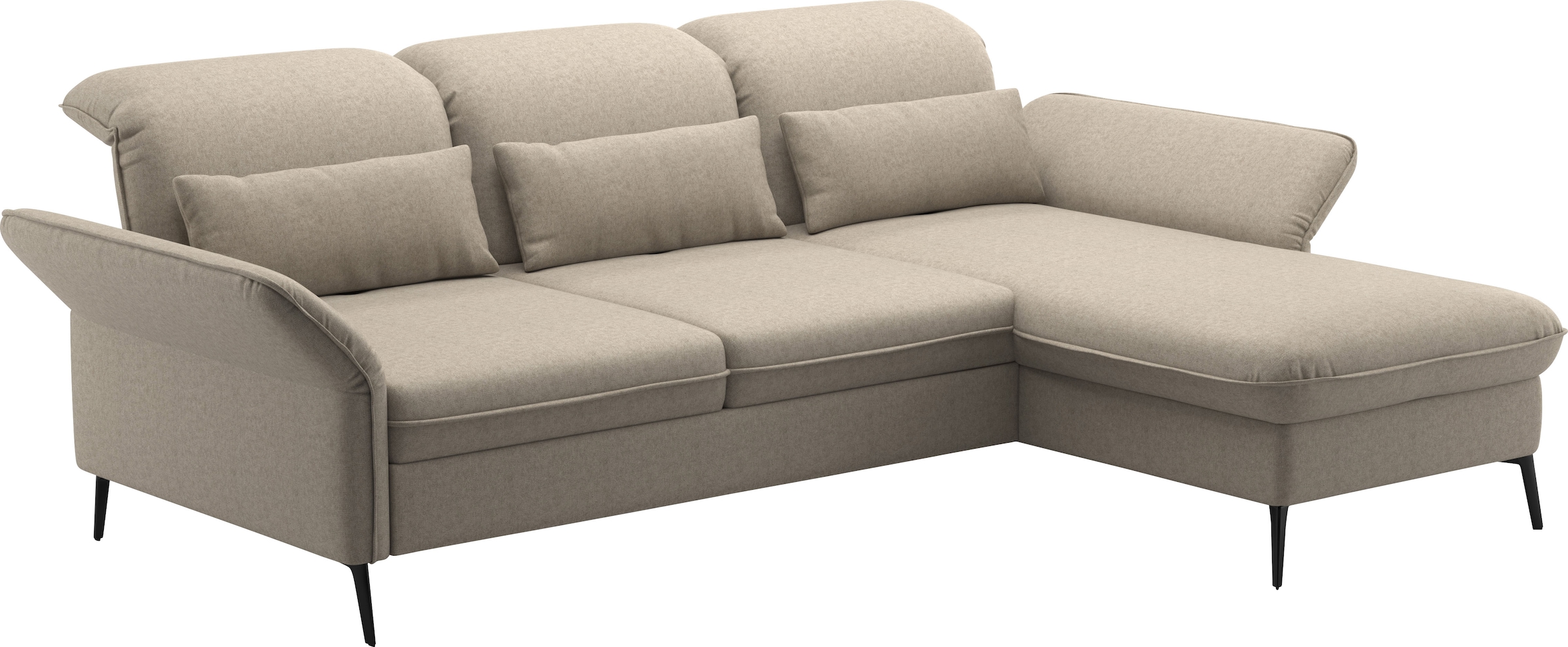 sit&more Ecksofa »Emely«, mit Sitztiefenverstellung optional mit Bettfunktion und Bettkasten