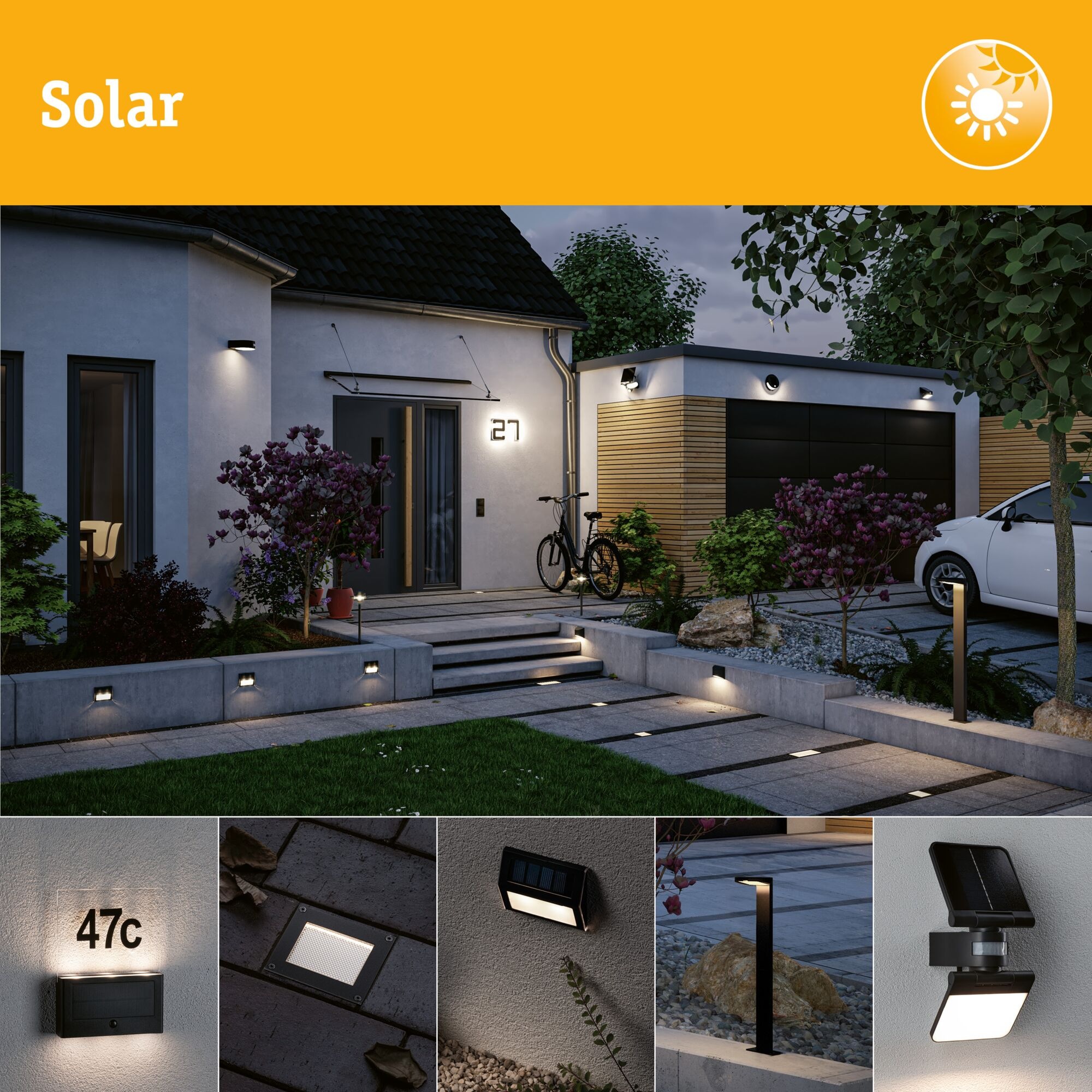 Paulmann Verteiler »IP44 24V max. 21W Anthrazit« 1 Stk. tlg. Solar, Dämmerungssensors