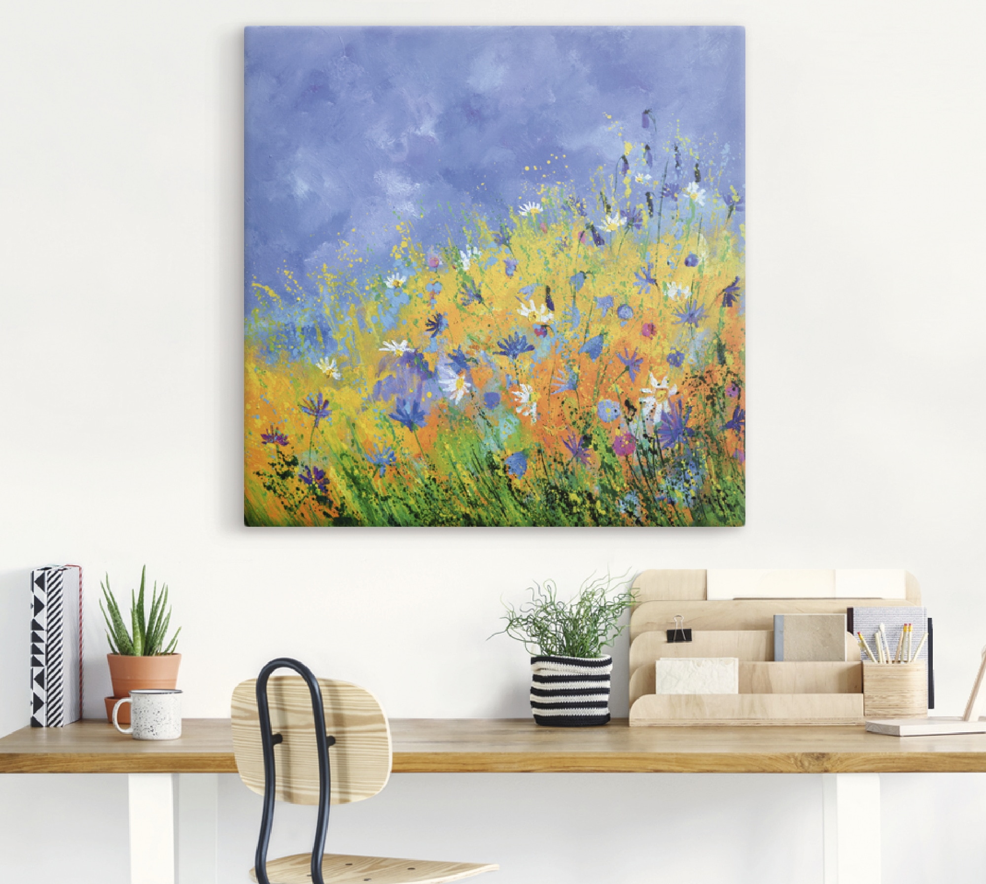Artland Wandbild »Wildblumen«, Blumenwiese, (1 St.), als Leinwandbild, Wandaufkleber in verschied. Größen