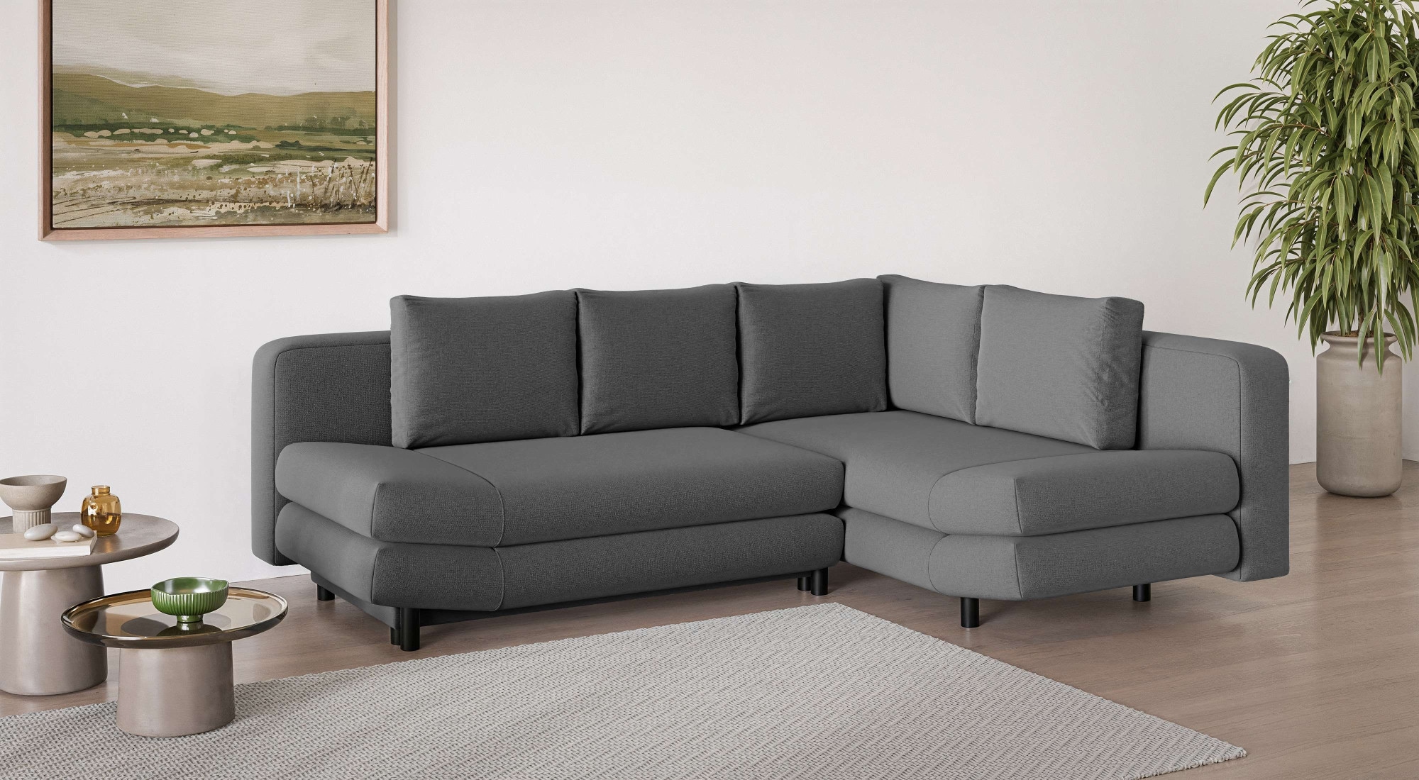 Home affaire Ecksofa "LENNARA Schlafsofa mit Bettkasten, Maße B/T/H: 234/17 günstig online kaufen