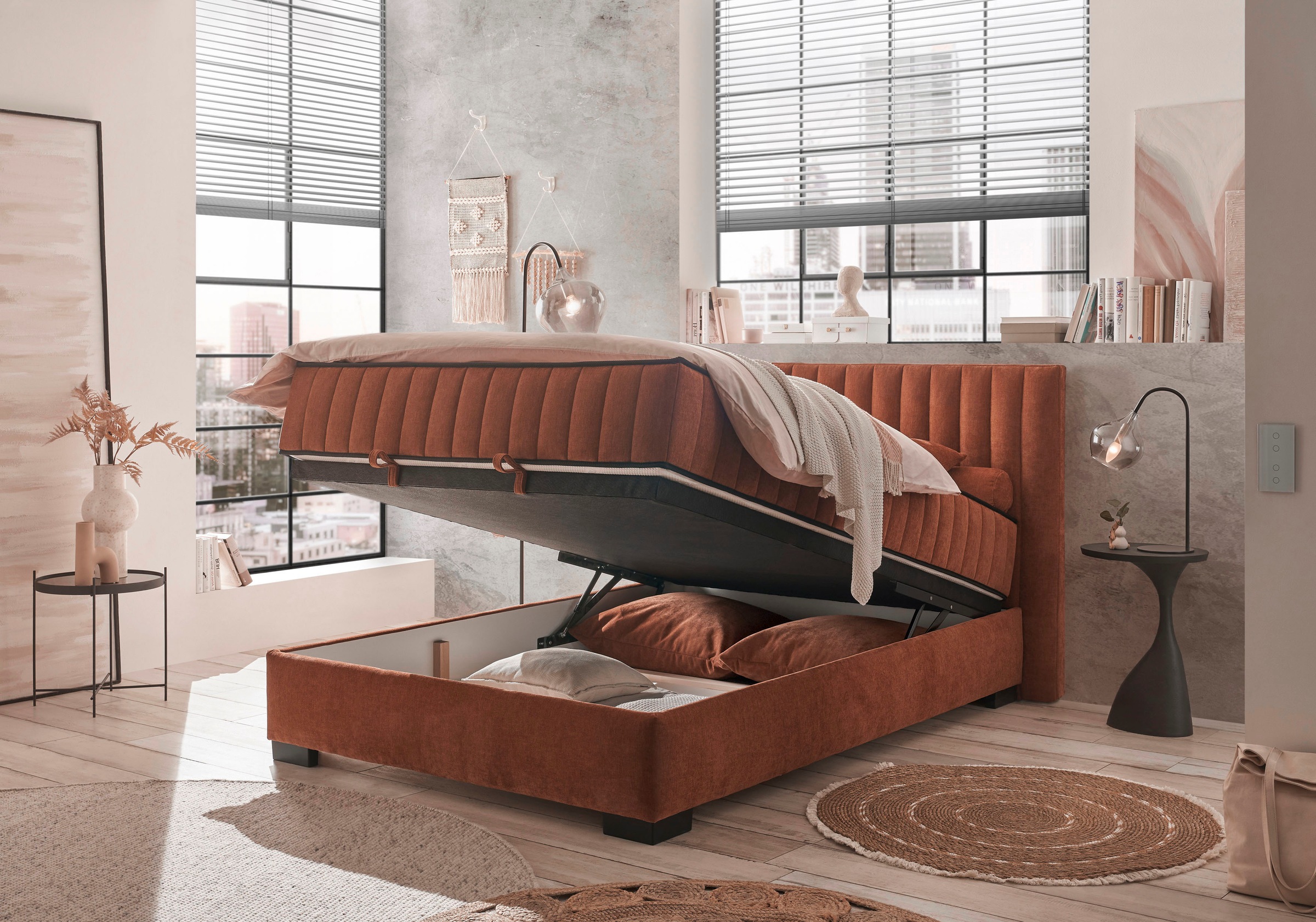 ED EXCITING DESIGN Boxbett »Nagol«, mit Bettkasten, mit Wendematratze, erhältlich in verschiedenen Breiten