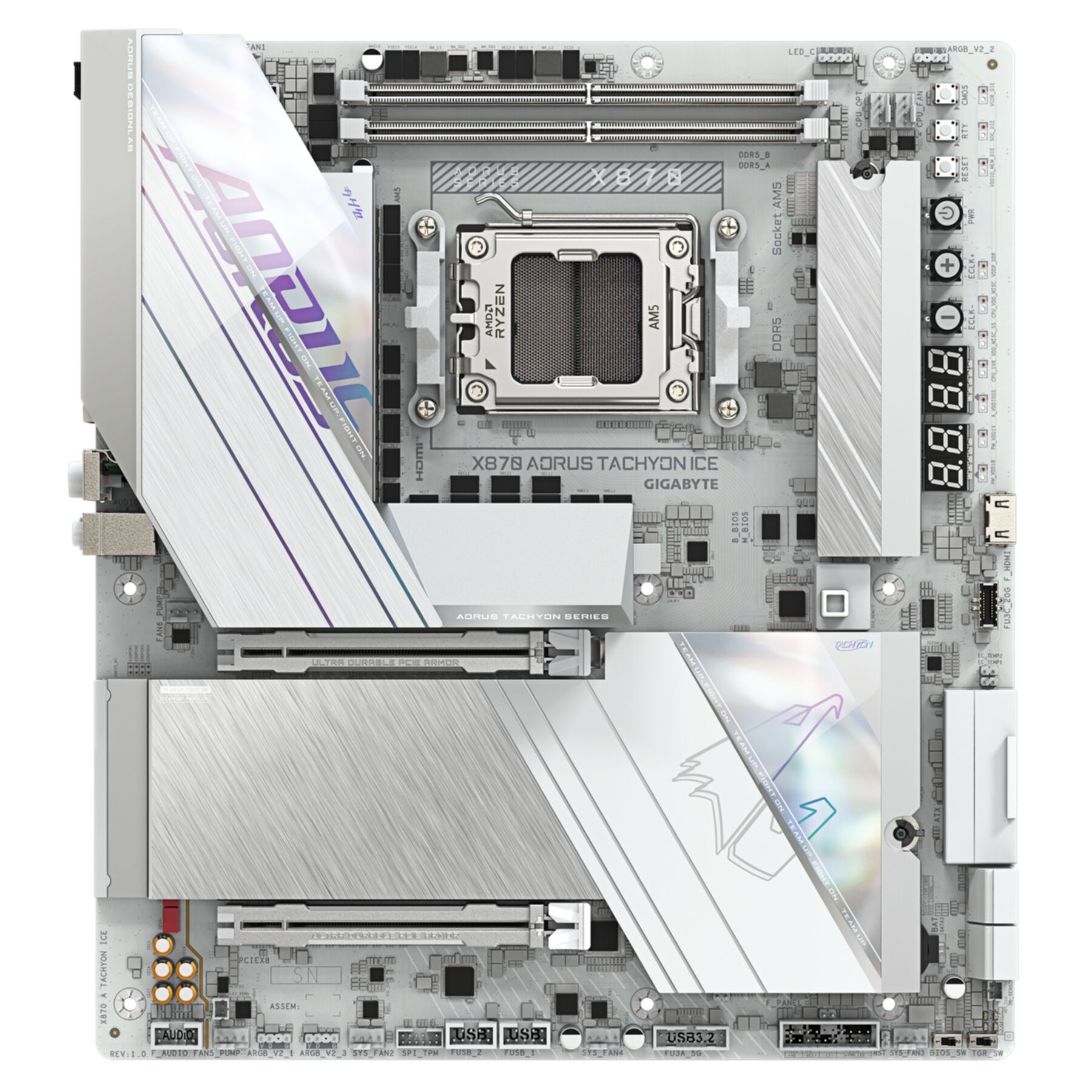 Gigabyte Mainboard »X870 AORUS TACHYON ICE Mainboard – Unterstützt AMD Ryzen 9000 CPUs, di«