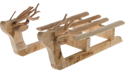 Myflair Möbel & Accessoires Weihnachtsfigur »Schlitten«, aus Holz, mit Ästen dekoriert kaufen