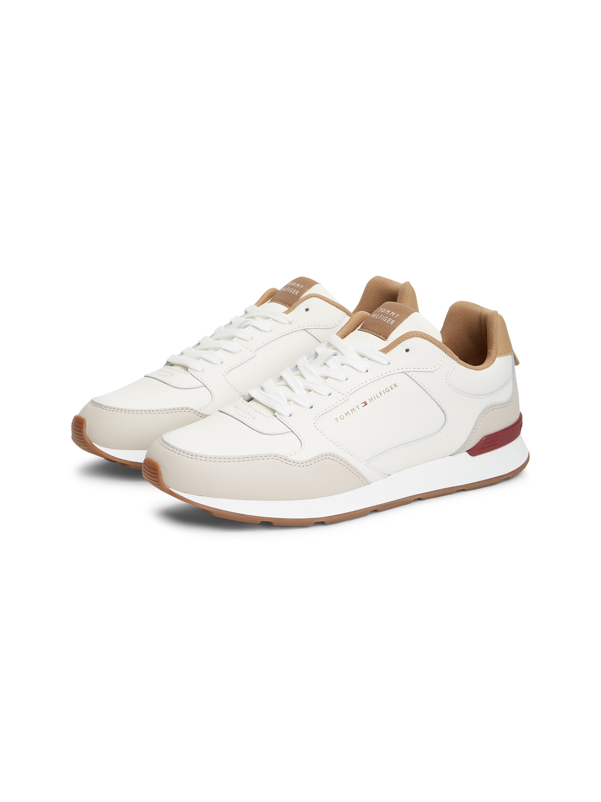 Tommy Hilfiger Sneaker "LIGHT EVA RUNNER LEATHER" Schnürer, Halbschuh, Freizeitschuh mit Logoschriftzug