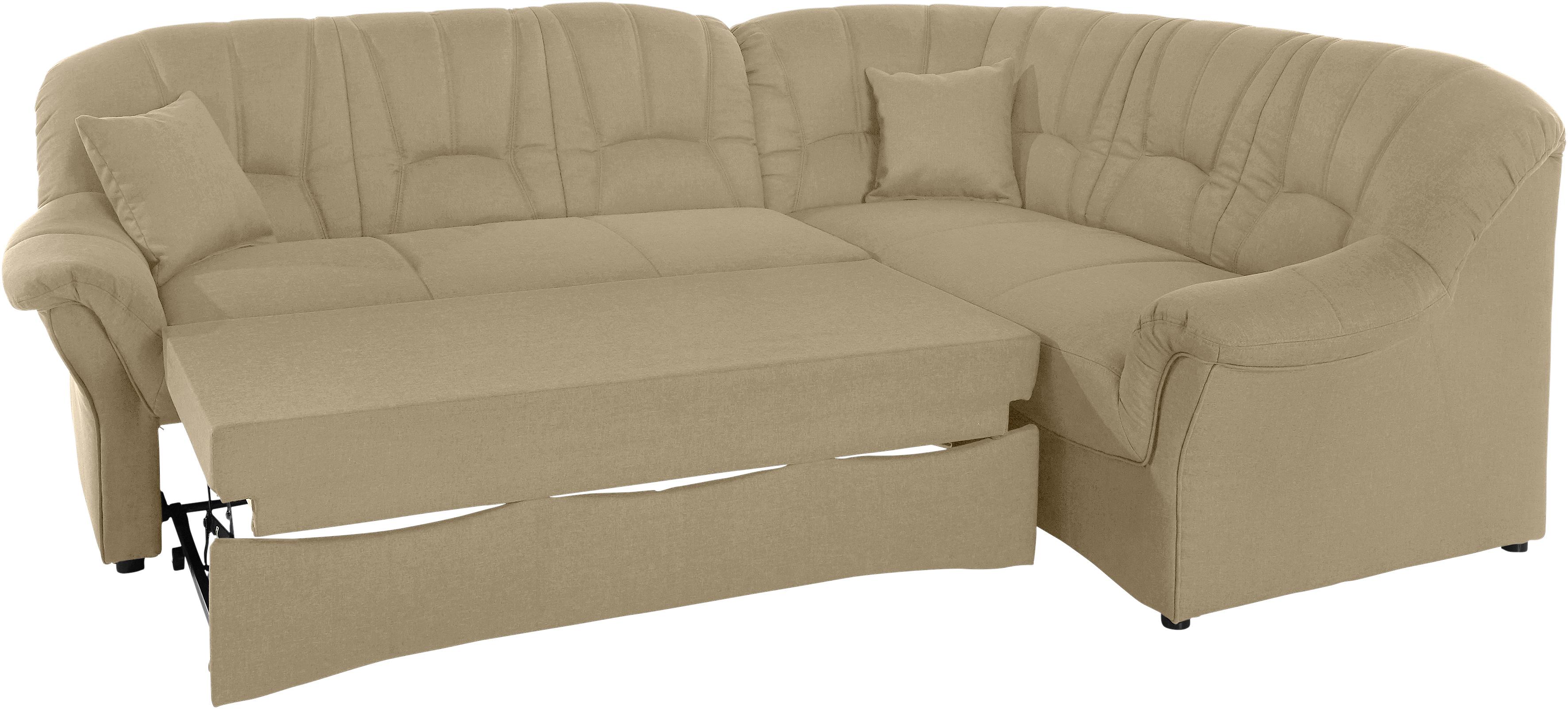 Thumbnail - DOMO collection Ecksofa "Bahia, zeitlos und elegant, bequeme Armlehnen, L-Form", wahlweise mit Bettfunktion