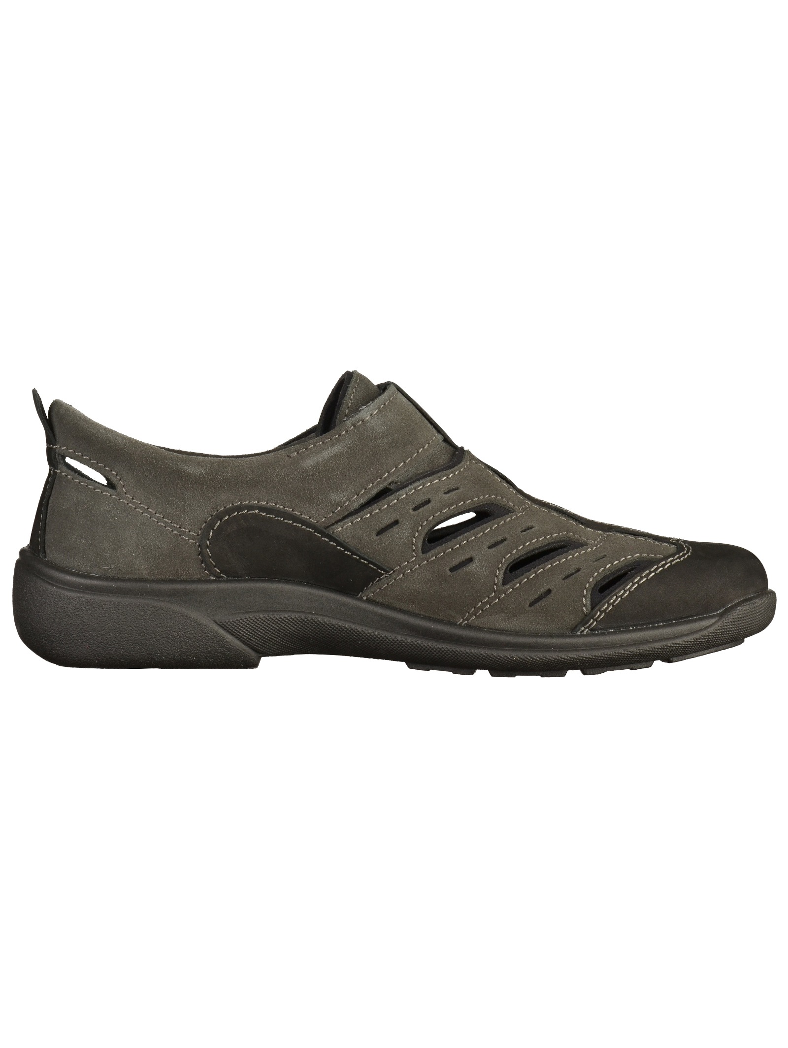 Sandale ROHDE "Rohde Sandalen Nubuk/Velours", Herren, Gr. 41, grau (anthrazit), Leder, Schuhe Sandale 3
