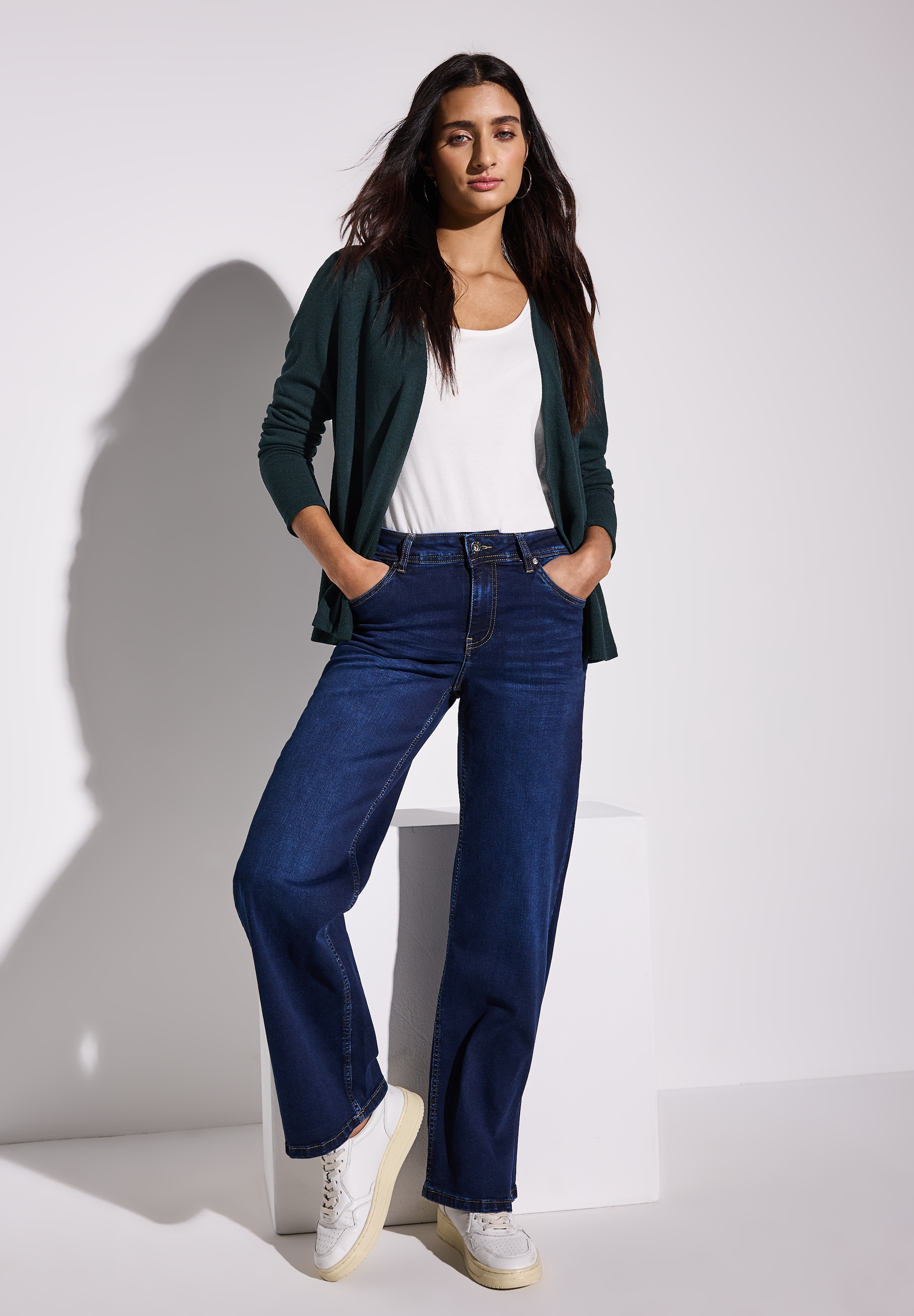 STREET ONE Shirtjacke »NETTE«, im Strick Look