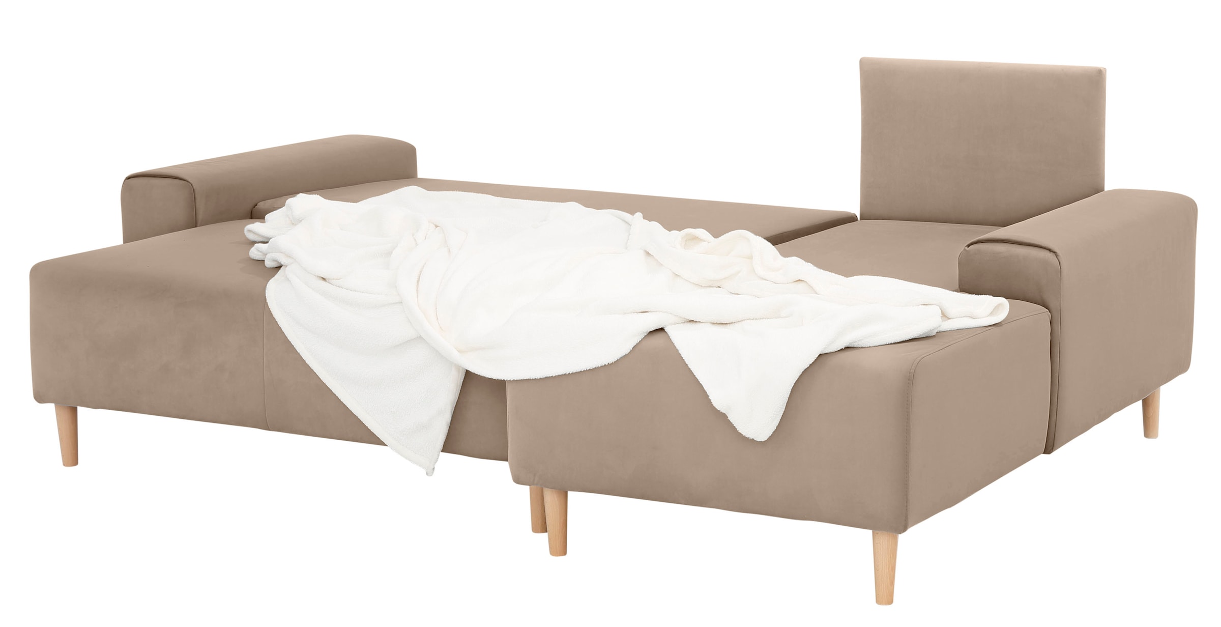 INOSIGN Ecksofa »Samu L-Form«, wahlweise mit Bettfunktion und Bettkasten