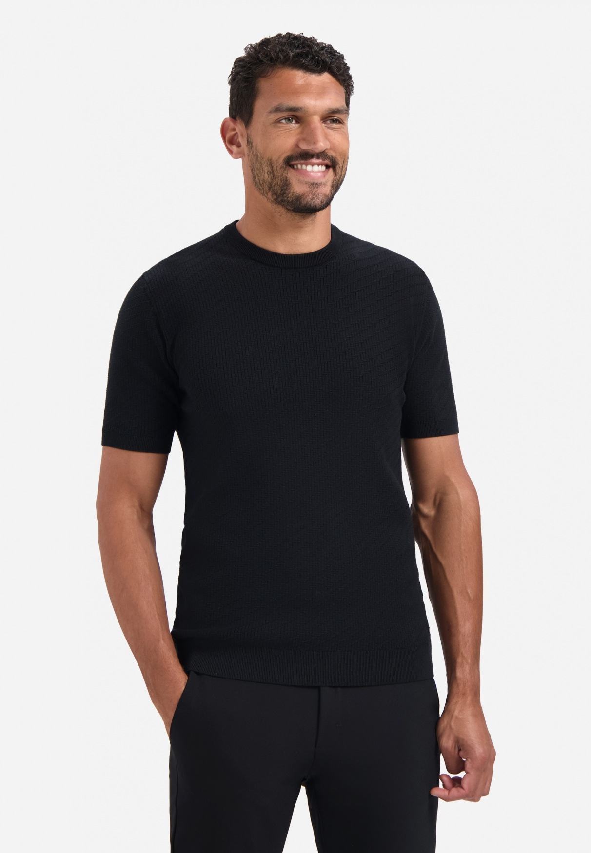 NO EXCESS T-Shirt "No Excess Gestricktes T-Shirt" günstig online kaufen