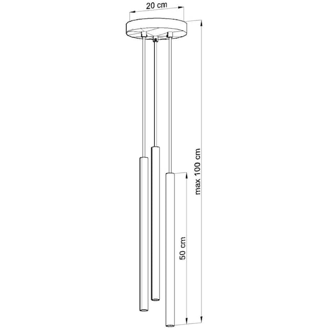 SOLLUX lighting Pendelleuchte »PASTELLO«, 3 flammig-flammig, Hängeleuchte,  Hängelampe | BAUR