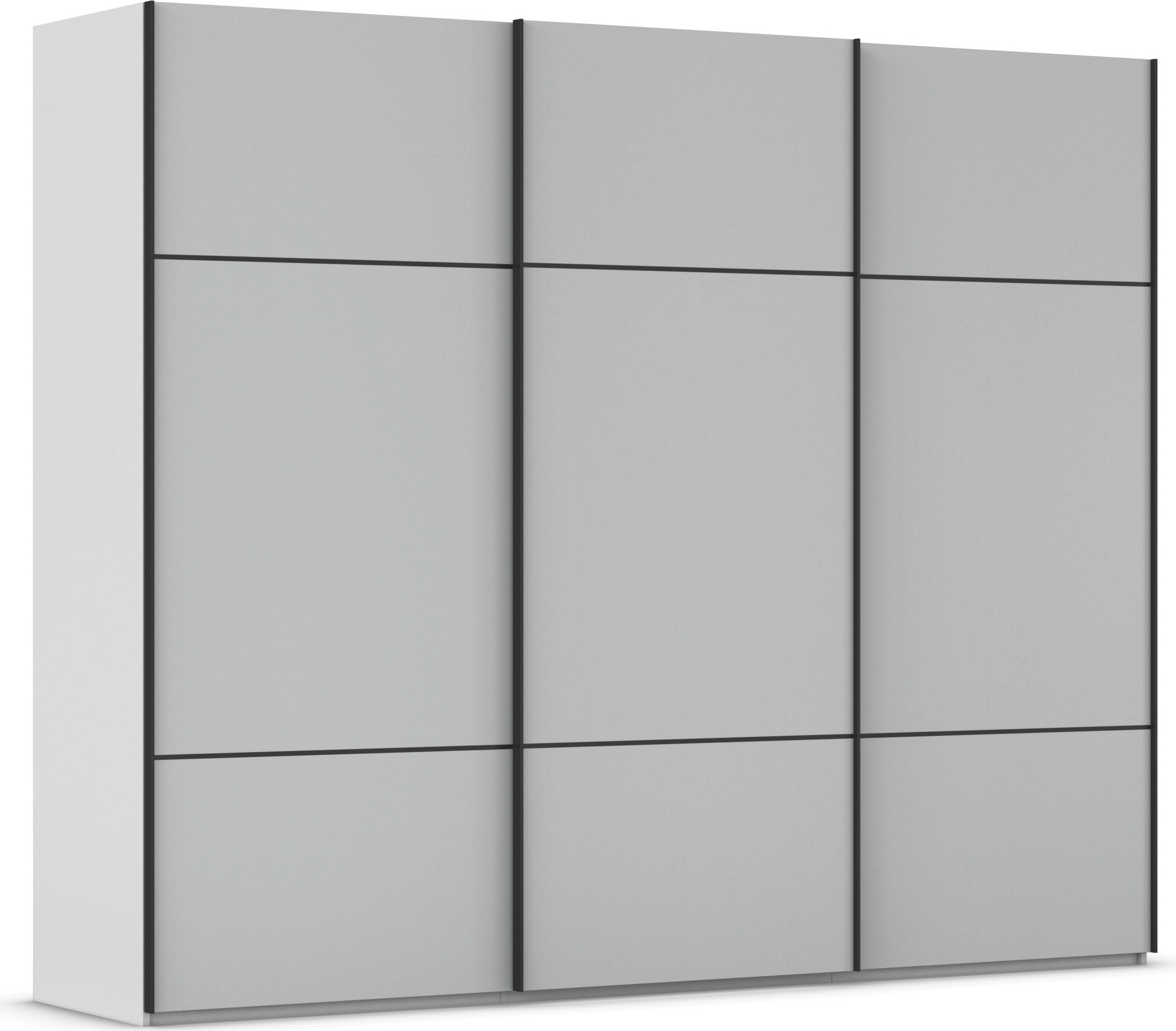 rauch 1100000002199 "Kleiderschrank Schrank Garderobe Schlafzimmerschrank SCALE-TRIO" edle dreigeteilte Front, 2 Zierleisten in Griff-Farbe MADE IN GERMANY