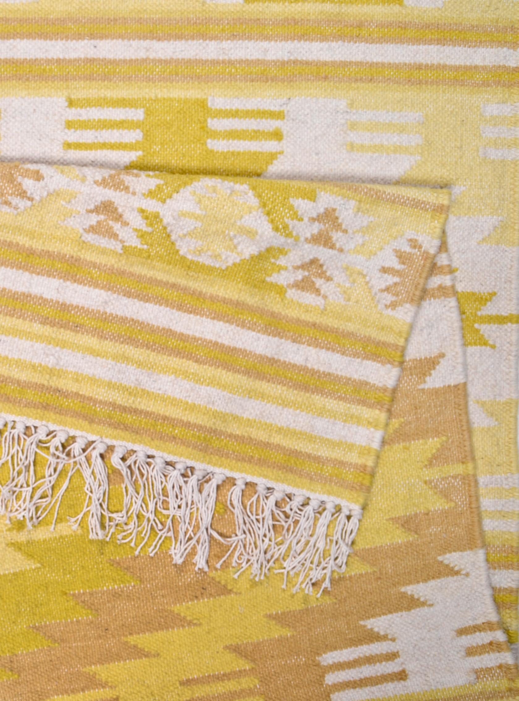 Thumbnail - TOM TAILOR HOME Wollteppich "Kelim Colors I" rechteckig 5 mm Höhe reine Wolle, robust und strapazierfähig, mit Fransen, ...