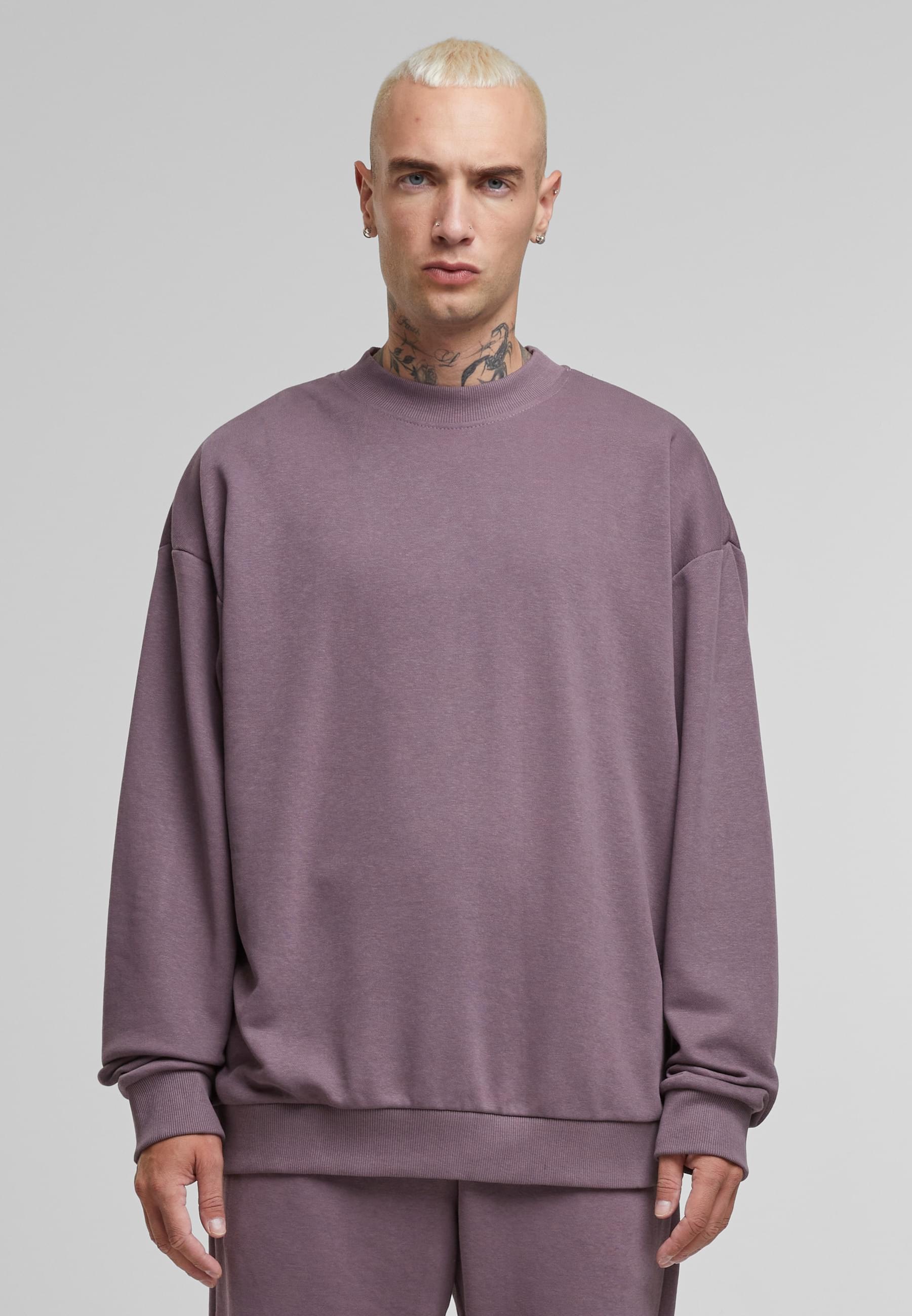 URBAN CLASSICS Rundhalspullover »Urban Classics Light Terry Crew«, (1 tlg.)