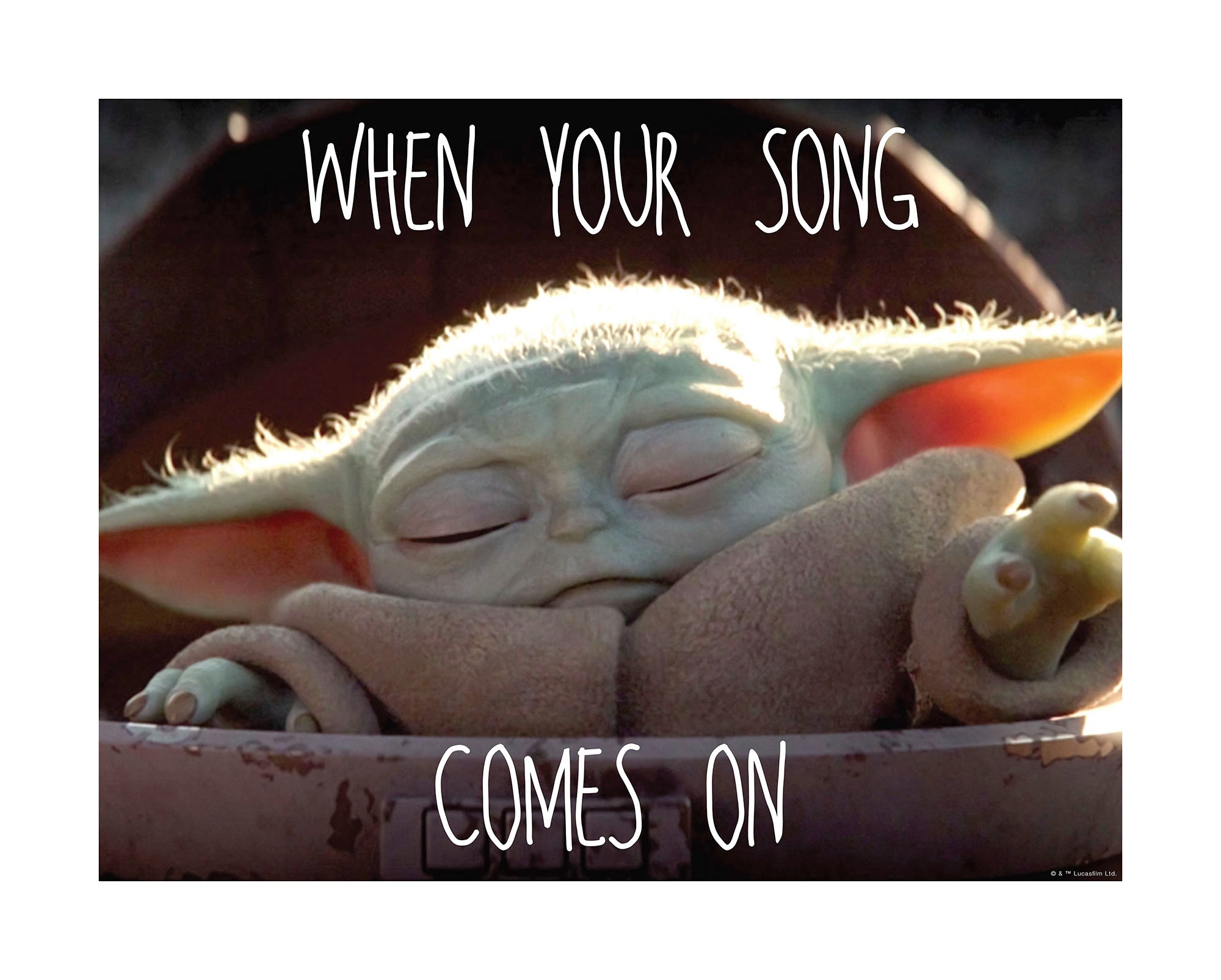 Komar Bild "Mandalorian The Child Music" Disney  Star Wars 1 Stk. tlg. Wand günstig online kaufen