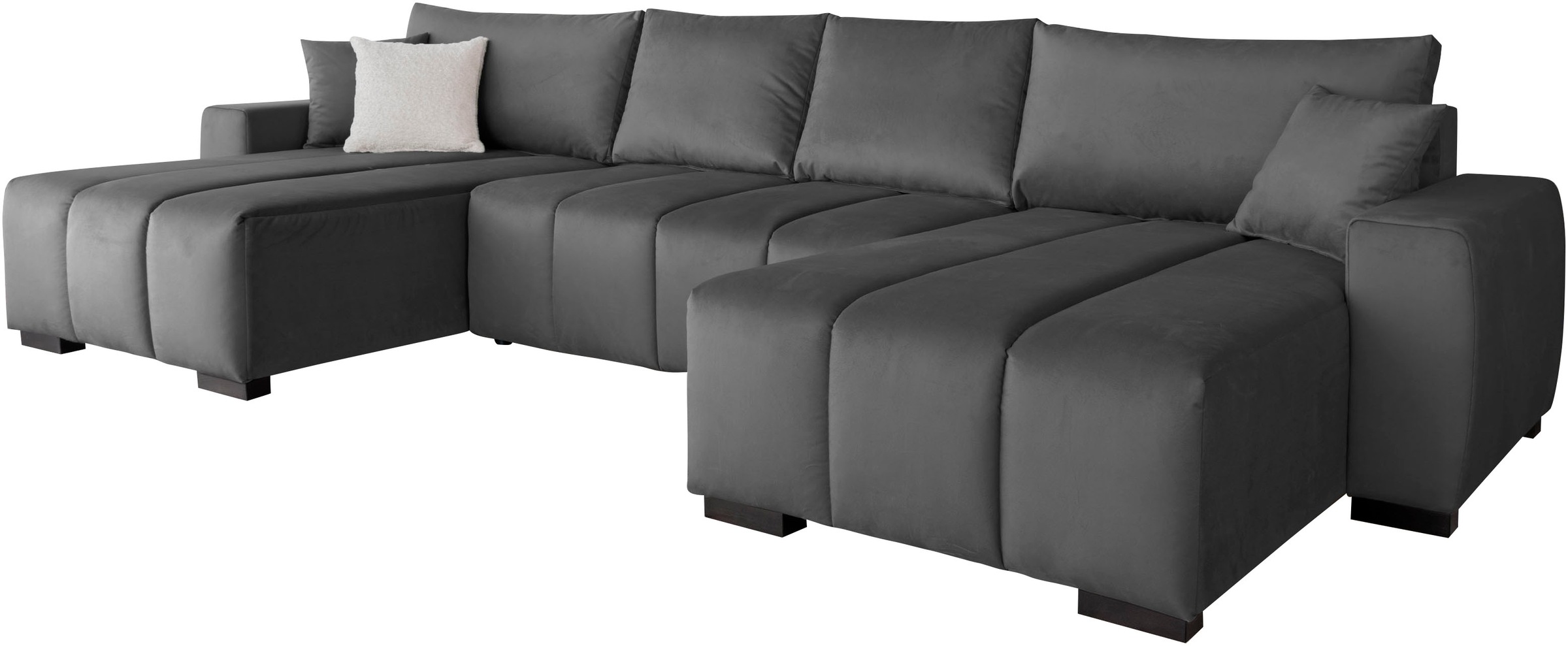 Home affaire Wohnlandschaft "U-Form Bello" mit Bettfunktion, Bettkasten Fre günstig online kaufen