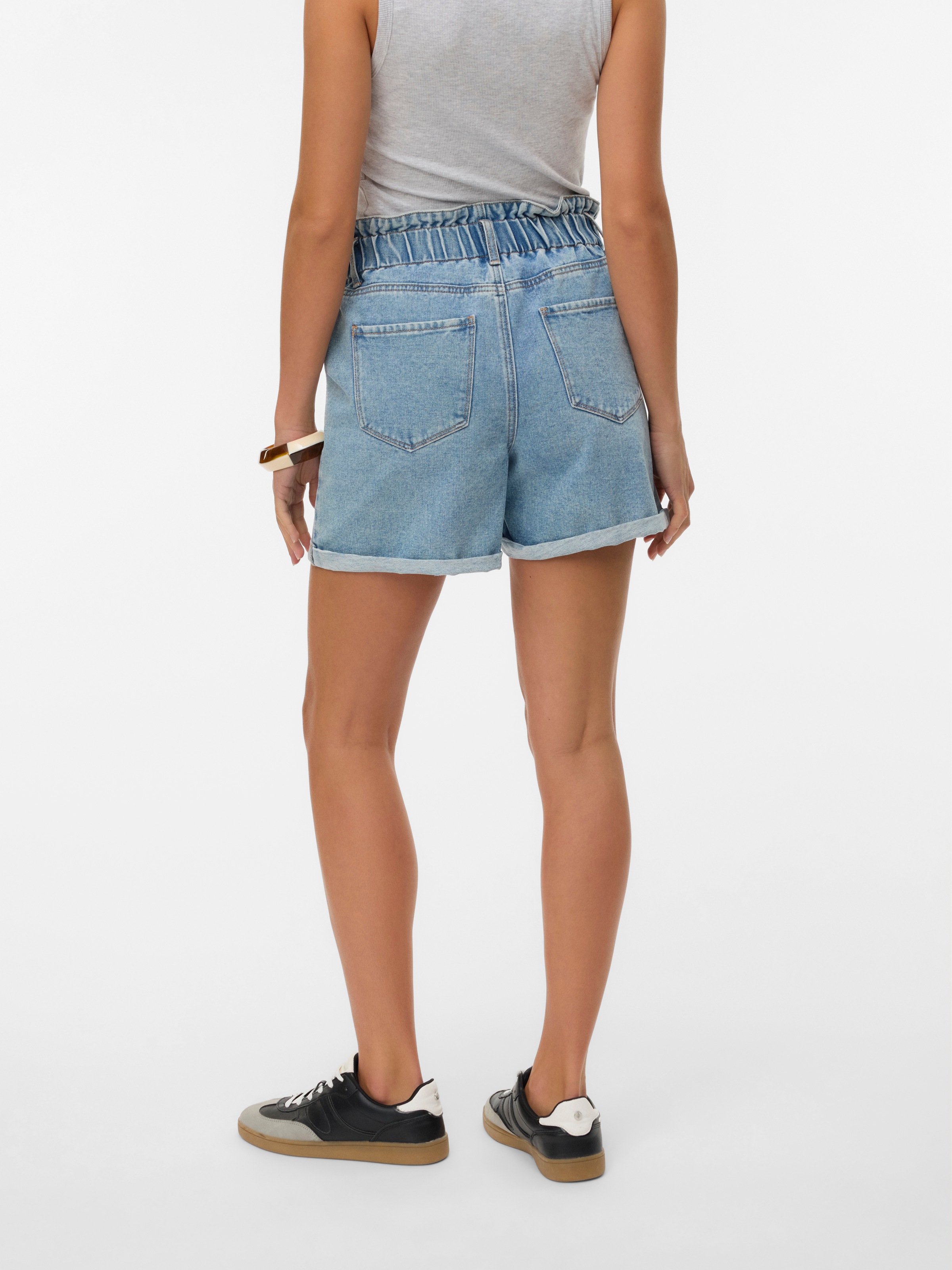 Vero Moda Jeansshorts "VMLYRA HR PAPERBAG SHORTS MIX" Baumwollmischung, loo günstig online kaufen