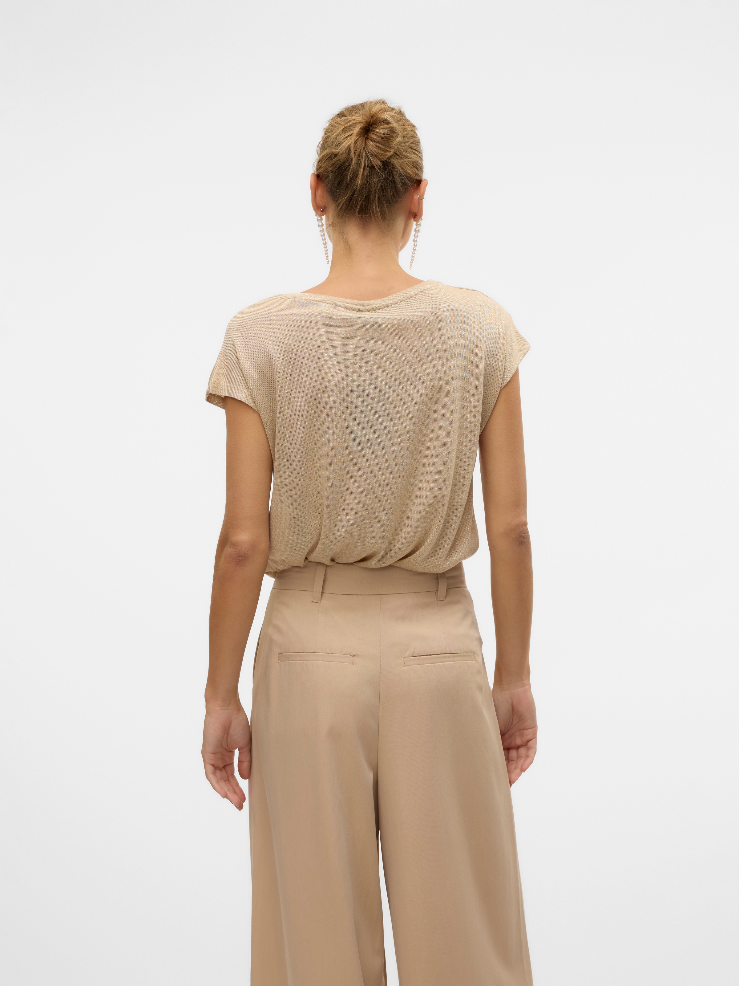 Thumbnail - Vero Moda Kurzarmshirt "VMSARAH AVA SS TOP JRS GA NOOS" mit Glitzerdetails