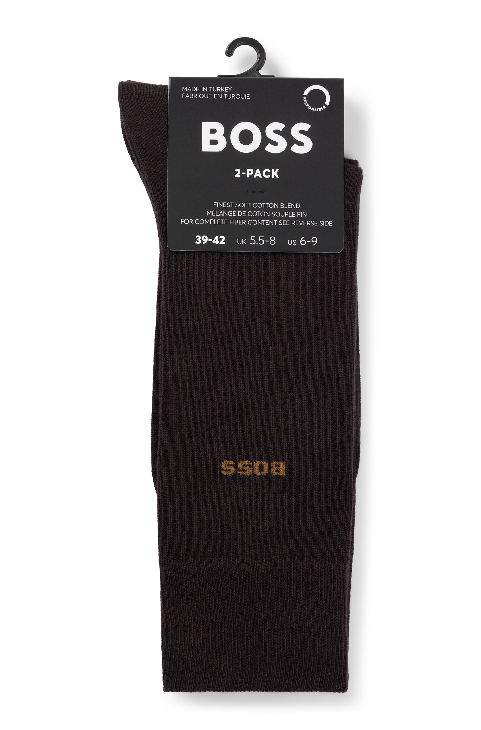 BOSS Businesssocken »2P RS Uni CC«, (Packung, 2 Paar, 2er), mit Markenlogo
