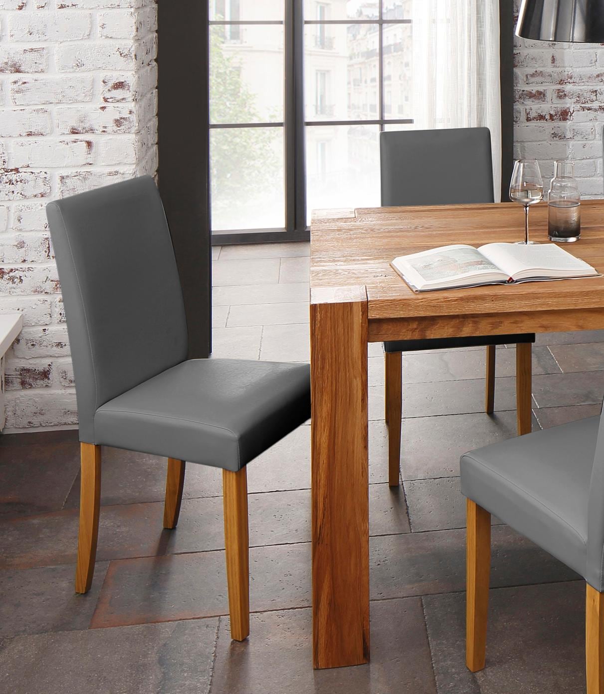 Home affaire Esszimmerstuhl "Lucca" (Set) 2 Stk. Kunstleder  Polyester günstig online kaufen