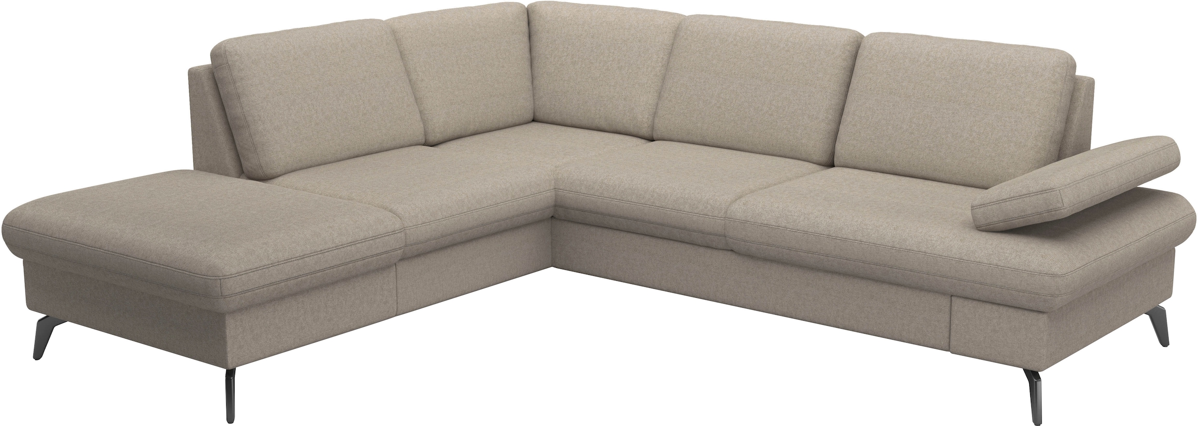 sit&more Ecksofa »Morris Jubi L-Form«, inkl. Armteilfunktion und 1 Zierkissen, wahlweise mit Bettfunktion
