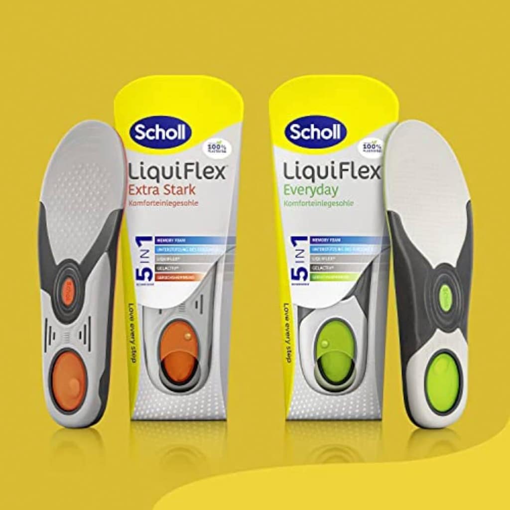 Scholl Einlegesohlen »LiquiFlex Extra Support«, Komforteinlegesohlen - Mehr Polsterung durch Memory Foam