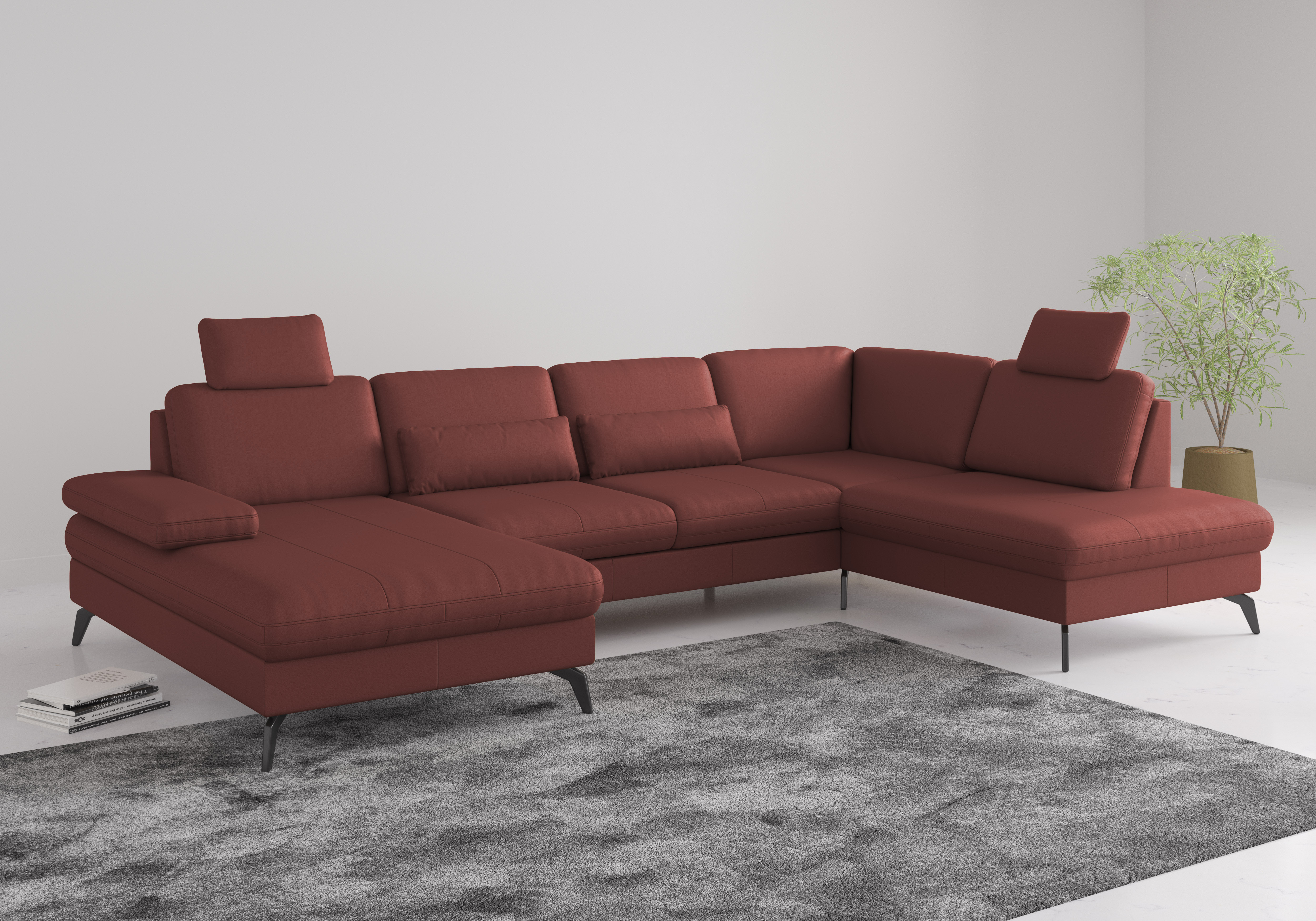 sit&more Wohnlandschaft "Morris Jubi" wahlweise mit Armteilverstellung, Schlaffunktion & Bettkasten