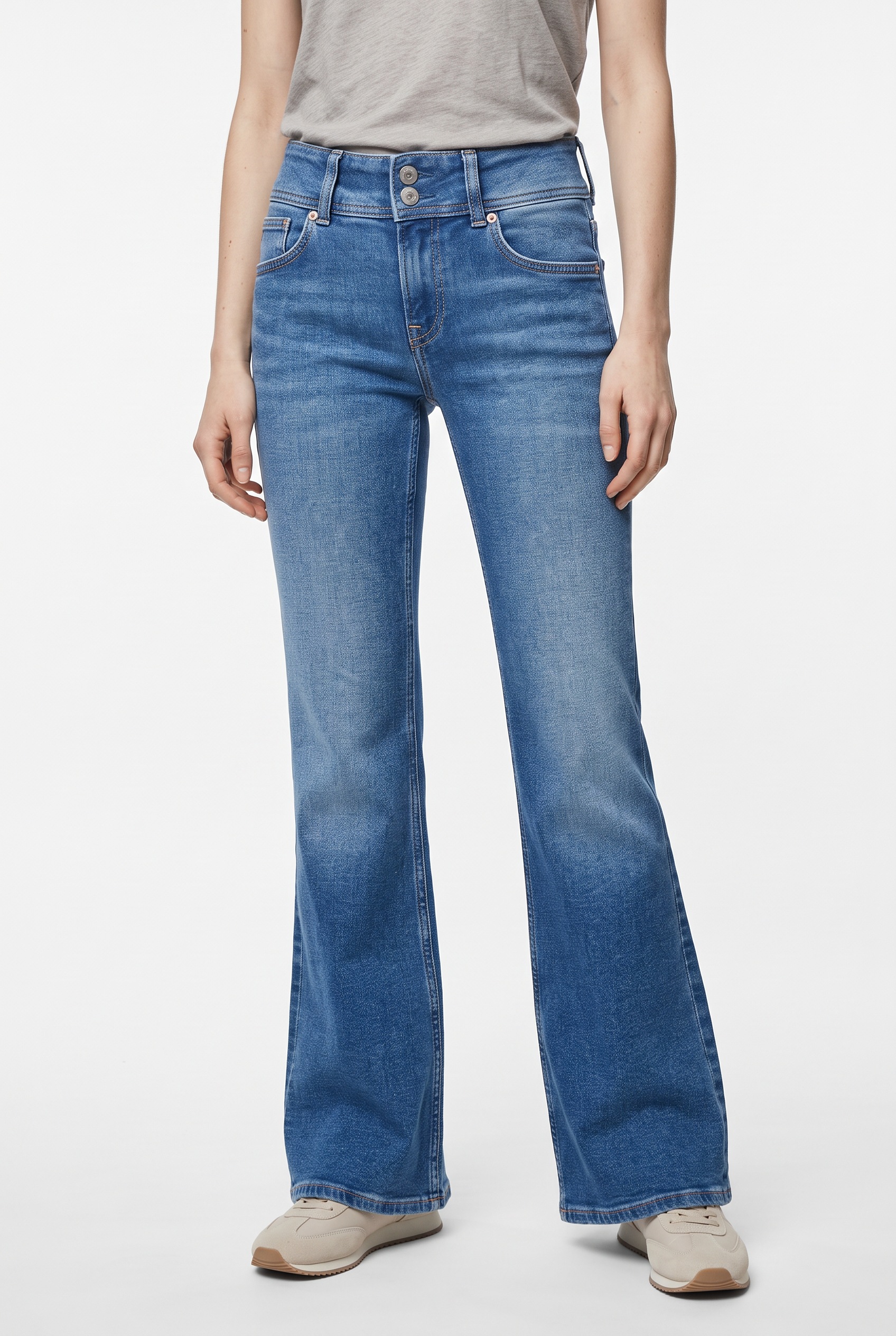 PEPE JEANS Damen Straight-Jeans "VENUS", blau, Gr. 31, Denim/Jeans, Obermaterial: 90% Baumwolle, 8% Polyester, 2% Elasthan, Jeans, mit schmalem Bein