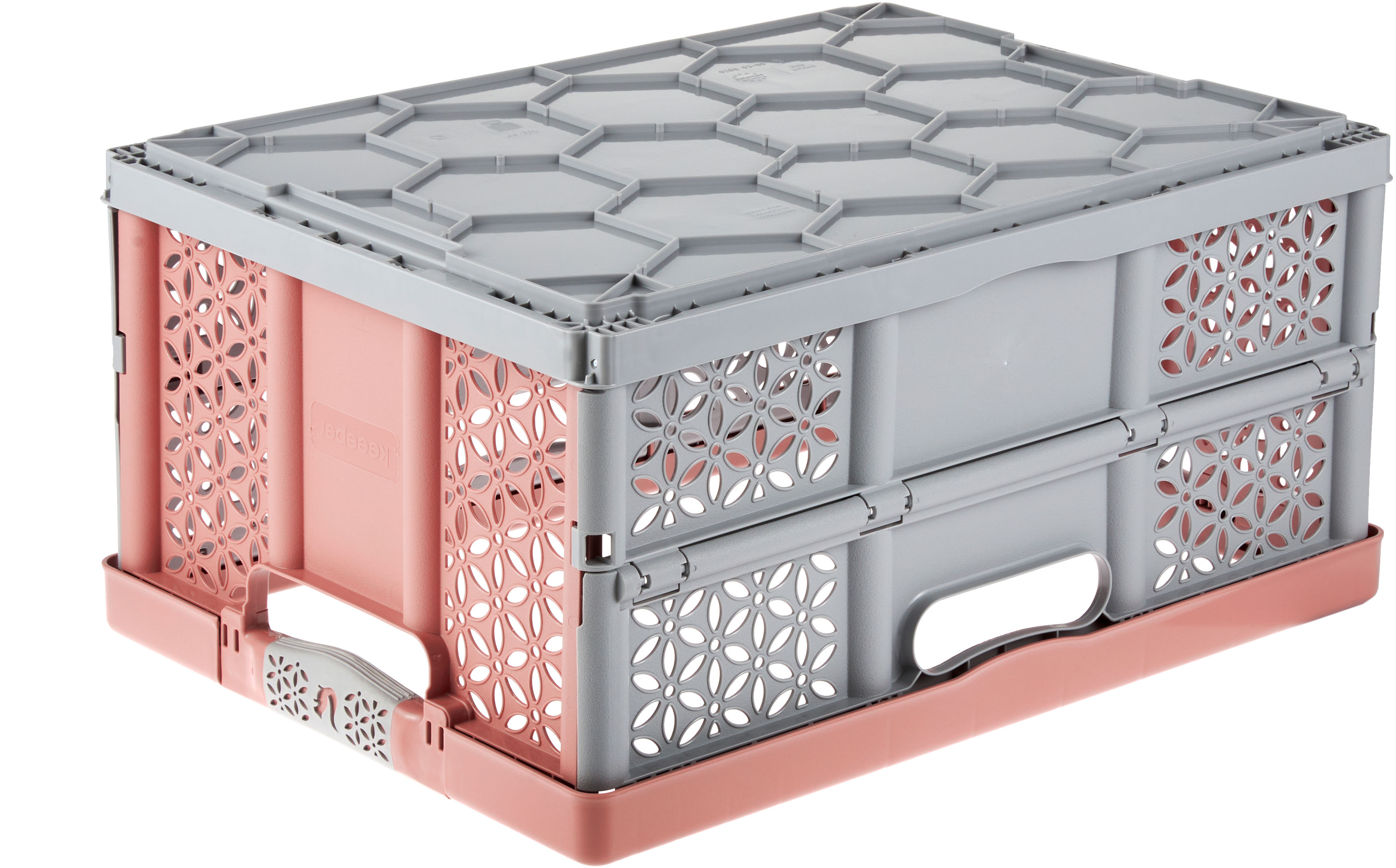 Thumbnail - keeeper Klappbox "Profi-Klappbox lea mit Softgriffen (Set 2 St.) 32 l, 48,5x35x23,5 cm" Soft-Touch-Griffe, zusammenklapp...