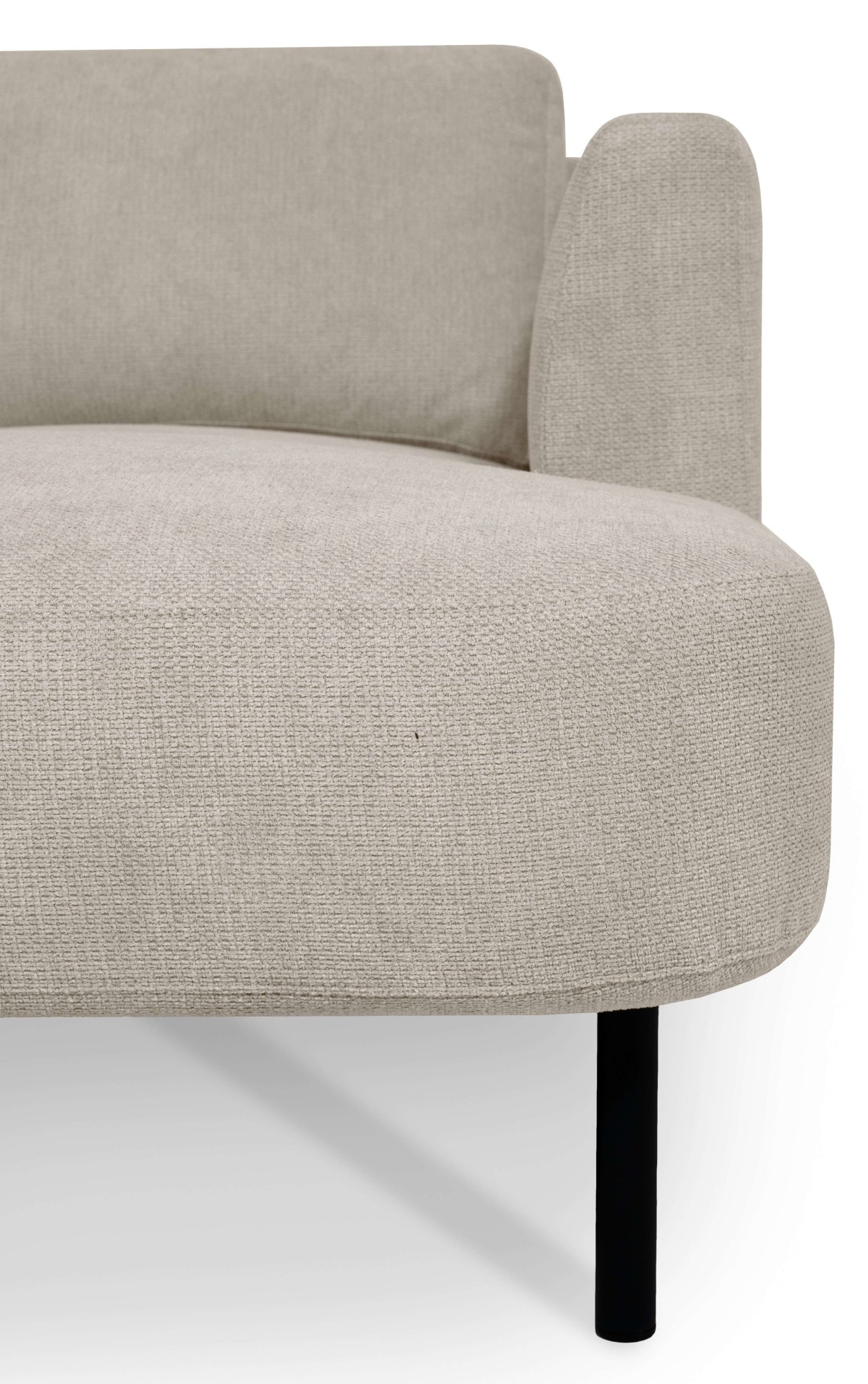 Places of Style Wohnlandschaft »Cesola«, in weichem Chenille-Stoff, Breite 327 cm, mit schwarzen Metallfüßen