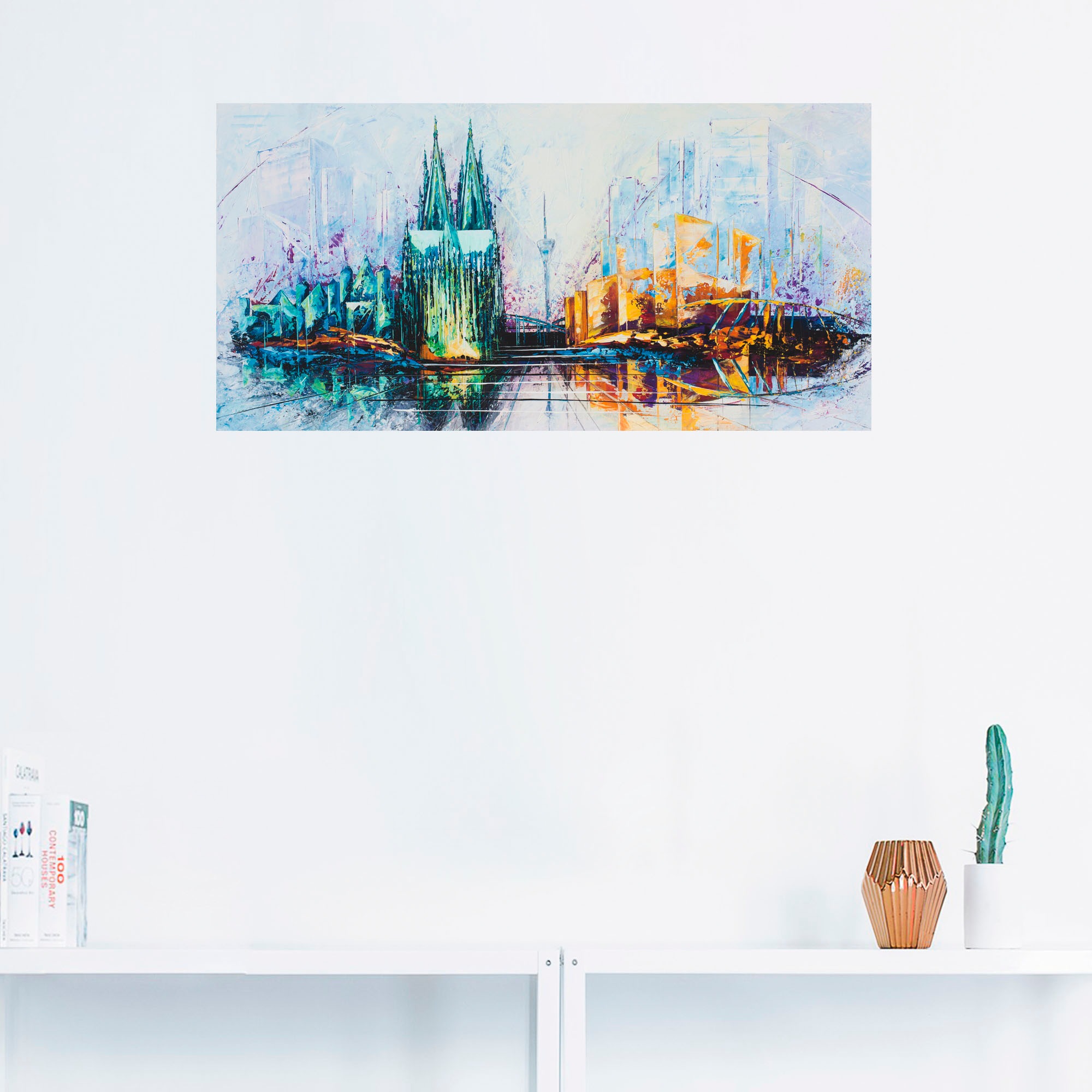 Artland Wandbild »Kölner Dom Skyline 6«, Deutschland, (1 St.), als Alubild,  Leinwandbild, Wandaufkleber oder Poster in versch. Größen bestellen | BAUR