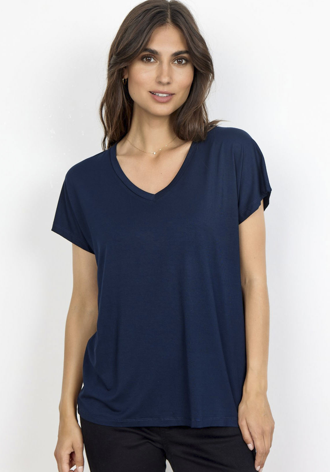 soyaconcept V-Shirt "SC-MARICA 32" aus Viskosemischung mit Lyocell und Elasthan, Regular Fit