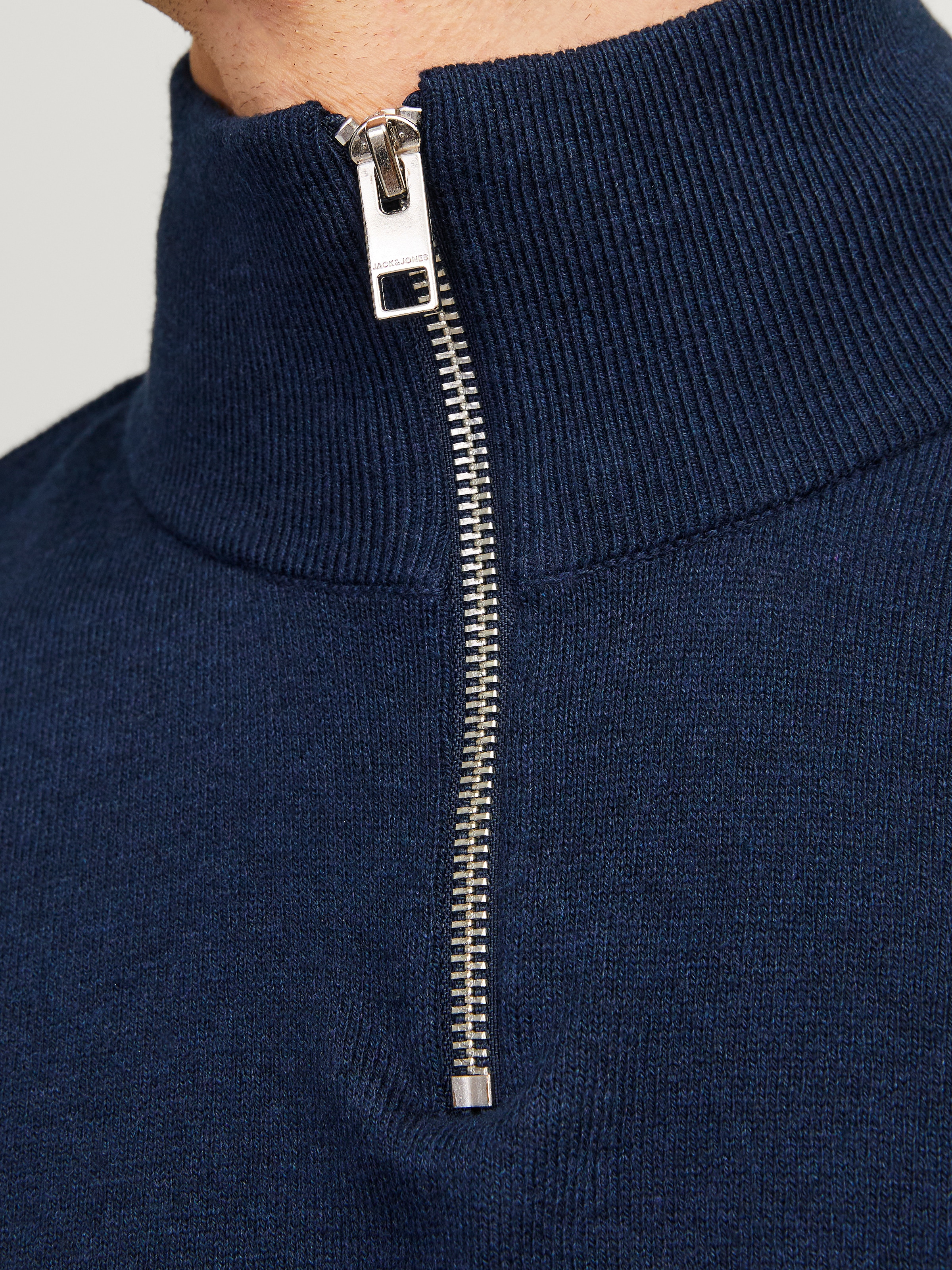 Jack & Jones Strickpullover »EMIL KNIT HALF ZIP« mit kurzem Reißverschluss im Troyer-Look