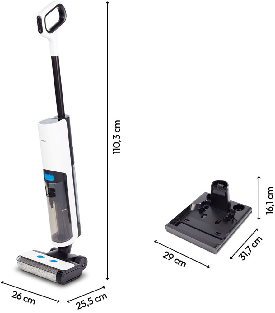 Medion® Nass-Trocken-Sauger »H20 (MD 11934), Frisch und Schmutzwassertank, Selbstreinigungsfunktion«, LED-Display, bis zu 30 min Laufzeit, integriertes Zubehör