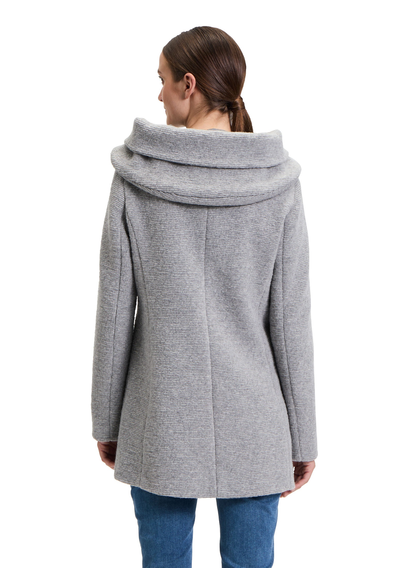 Amber & June Kurzjacke »Amber & June Kurzmantel mit Kapuze«, mit Kapuze