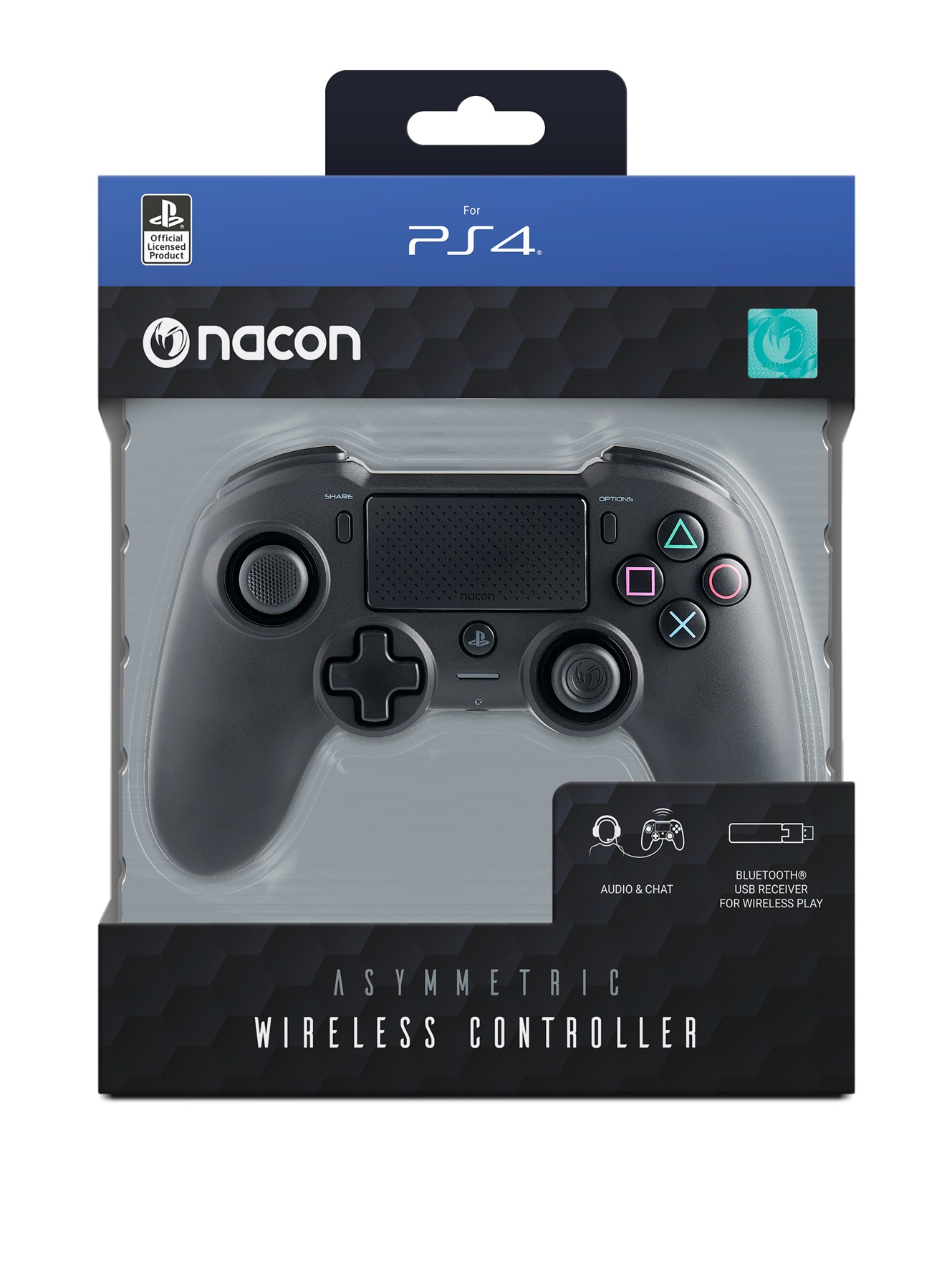 nacon Gaming-Controller »Nacon NA373417 PS4 Asymmetric Controller, kabellos, USB, schwarz«, (1 St.)