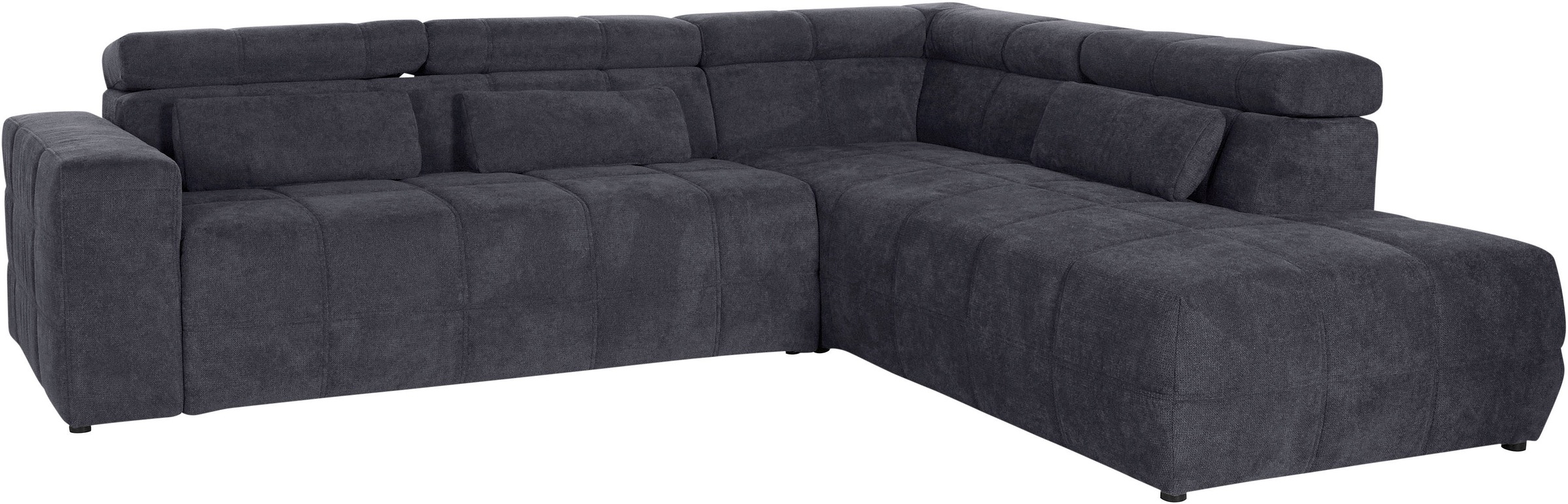 DOMO collection Ecksofa »Brandon L-Form, auch in Leder«, inklusive Kopfteilverstellung, wahlweise mit Sitztiefenverstellung