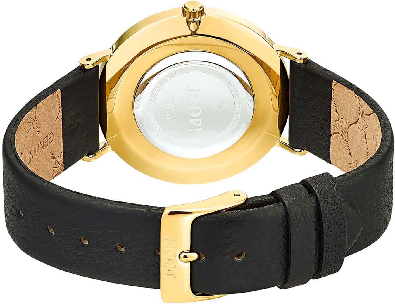 JOOP! Quarzuhr, Armbanduhr, Damenuhr, analog, Lederarmband