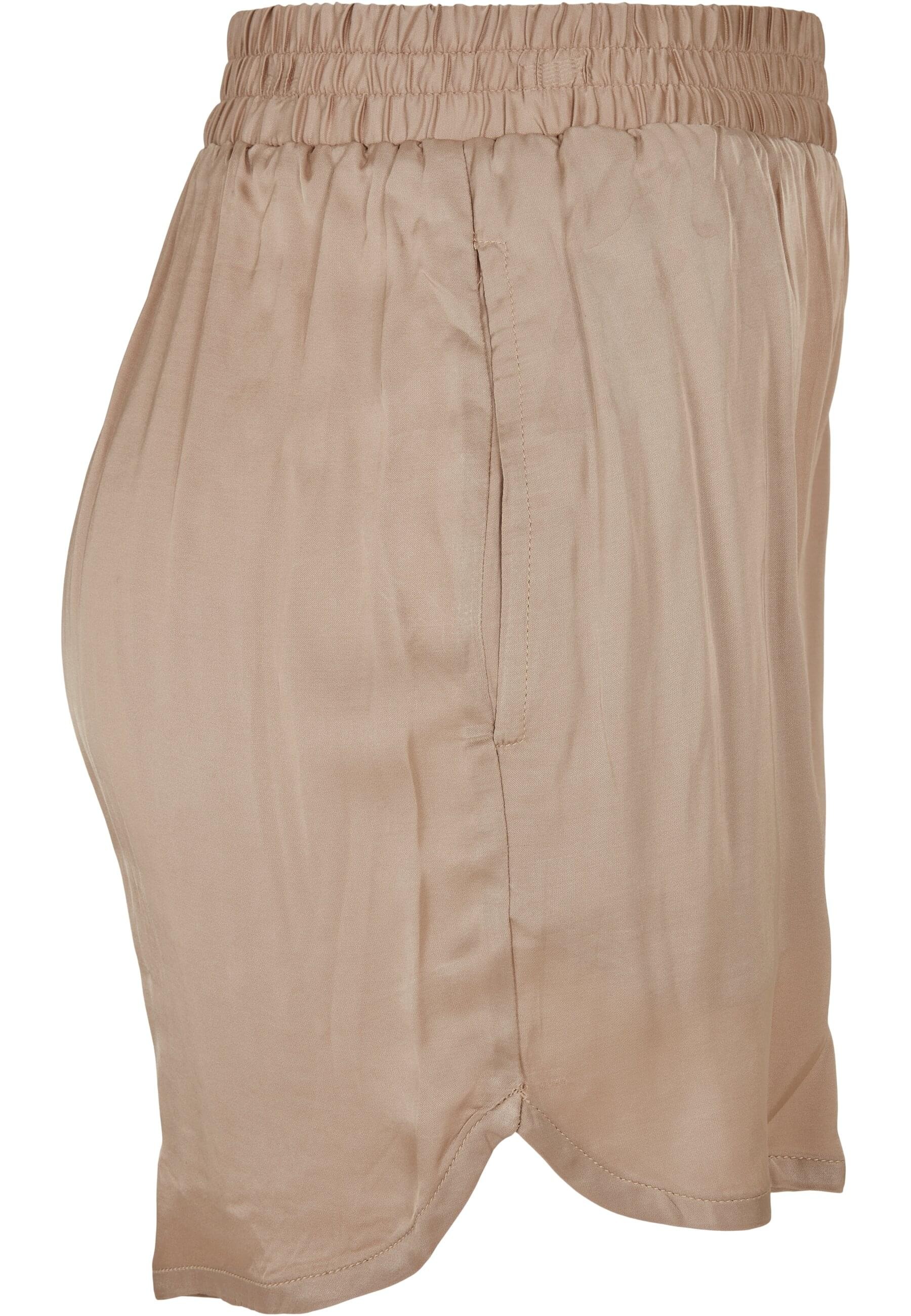 URBAN CLASSICS Shorts »Urban Classics Damen Ladies Viscose Satin Resort Shorts«, (1 tlg.)