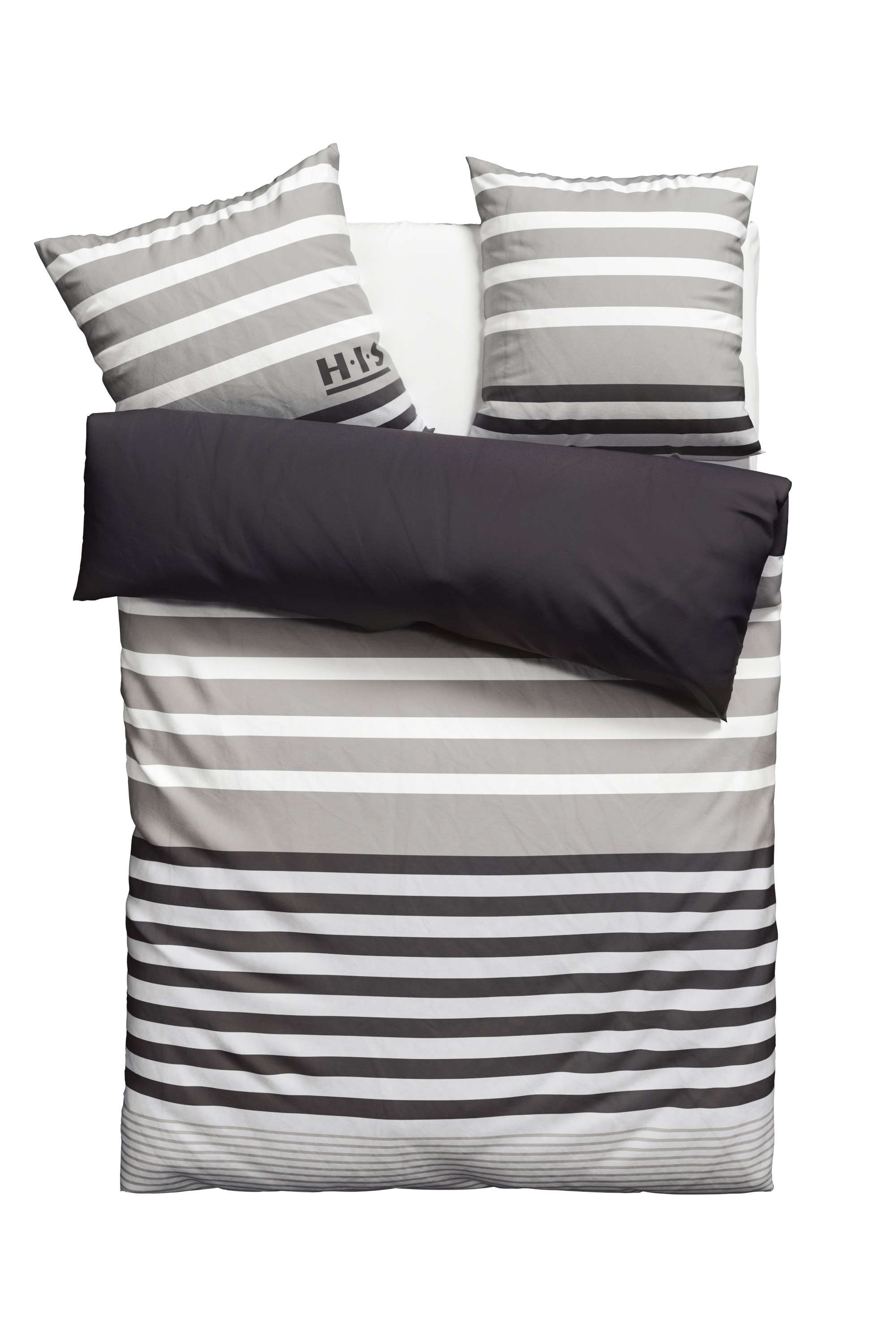 H.I.S Bettwäsche "Majoran" 3 Stk. gestreifte Bettwäsche in verschiedenen Qu günstig online kaufen