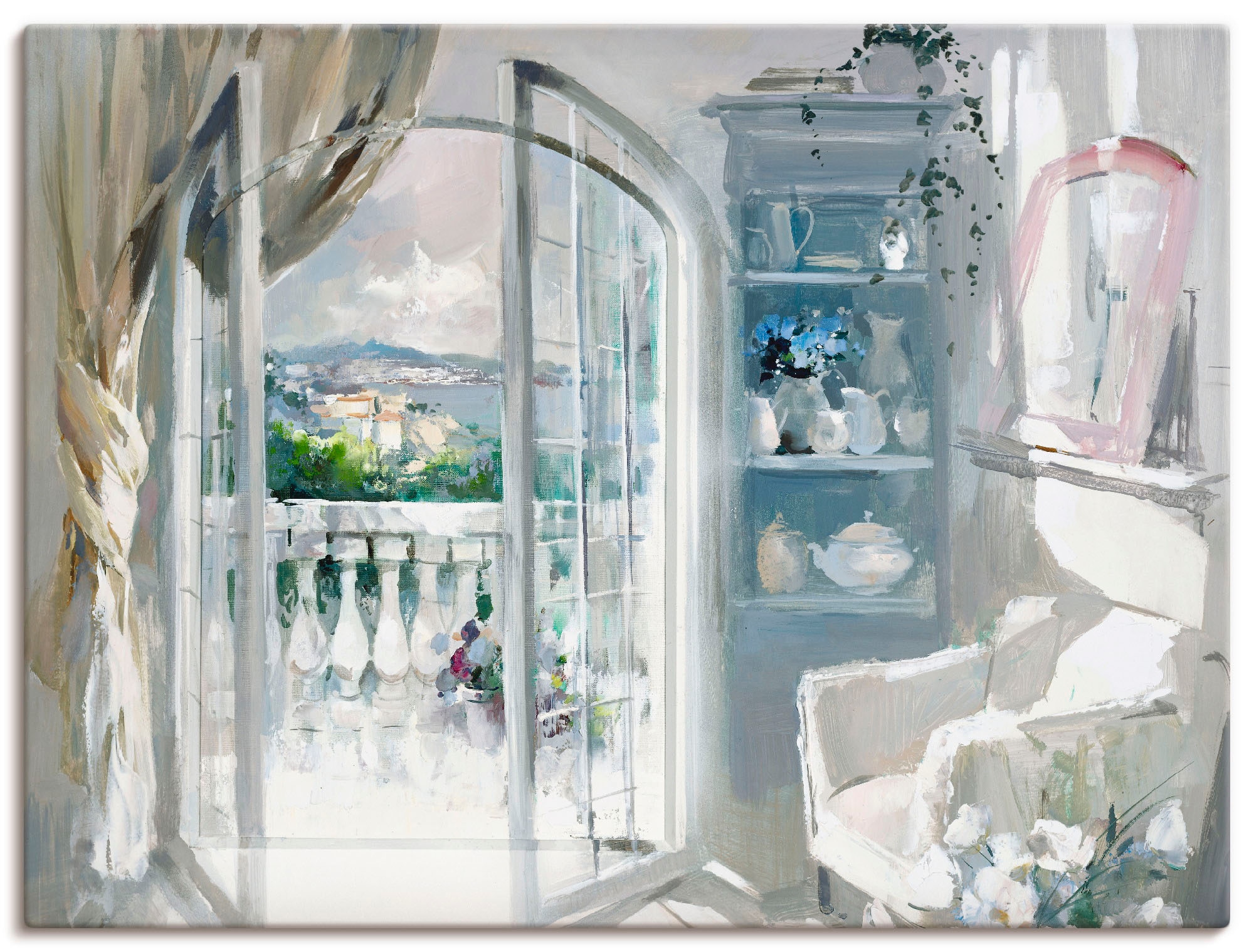 Artland Wandbild »Sonniger Raum«, Fensterblick, (1 St.), als Leinwandbild,  Wandaufkleber oder Poster in versch. Größen kaufen | BAUR