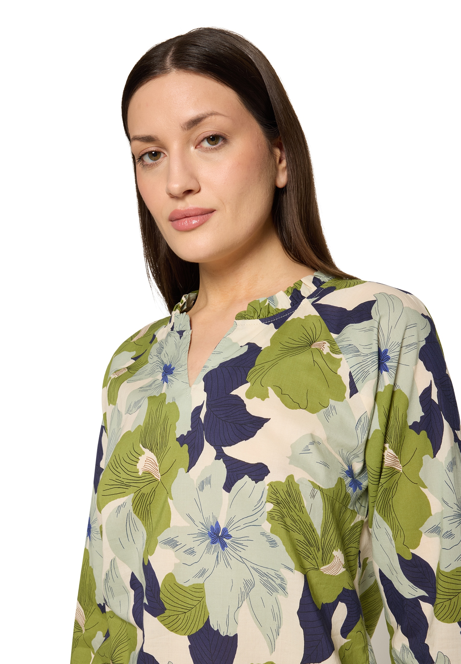 Cartoon Rüschenbluse »Damen mit Muster«