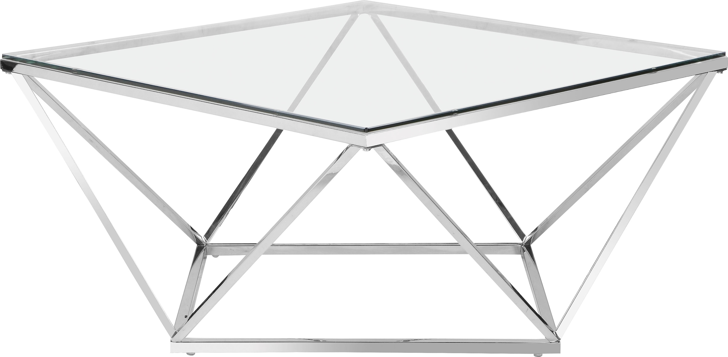 aus »Jävre«, St.), Glas, cm 45 Höhe mit BAUR andas Gestell | aus Tischplatte geometrisches Metall, Couchtisch (1