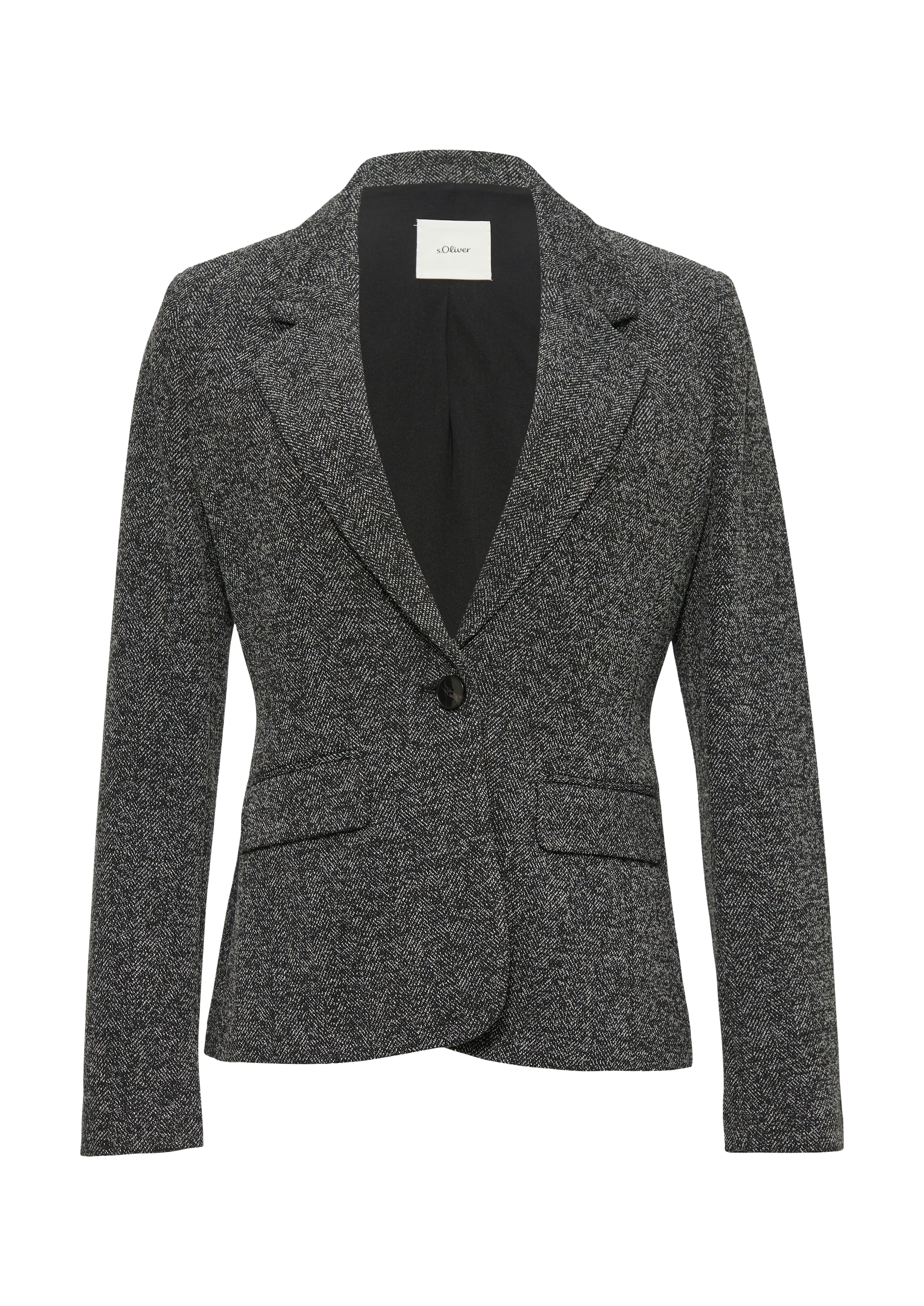 s.Oliver BLACK LABEL Kurzblazer mit Stretch und 1-Knopf-Verschluss