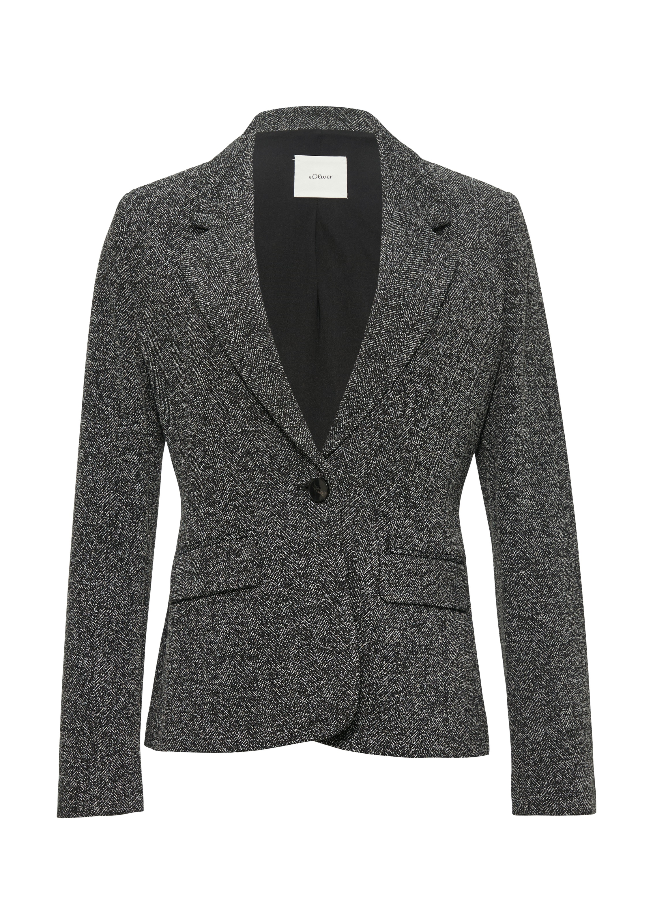Thumbnail - s.Oliver BLACK LABEL Kurzblazer mit Stretch und 1-Knopf-Verschluss