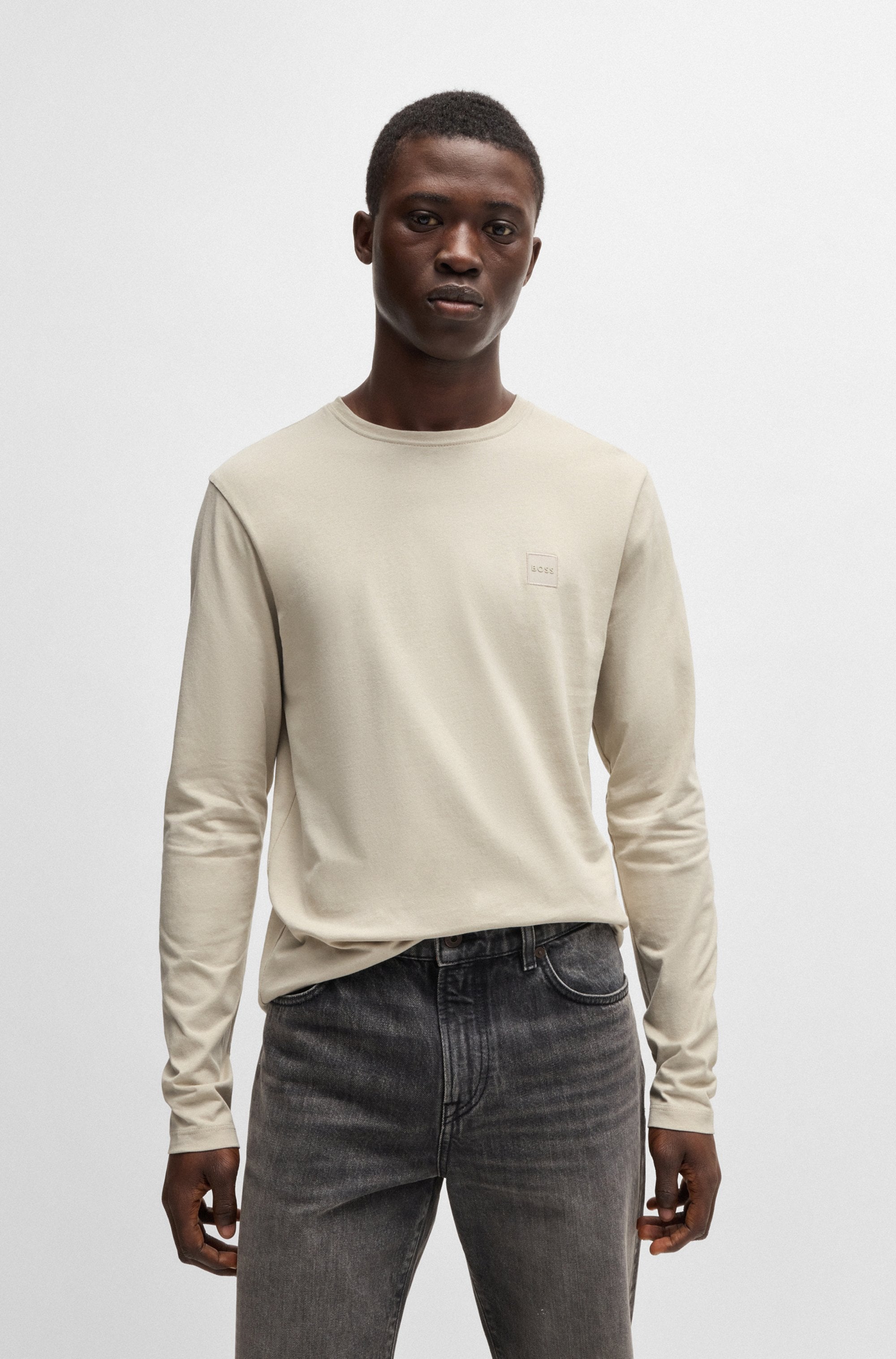 BOSS ORANGE Langarmshirt "Tacks", mit Markenlogo auf der Brust günstig online kaufen