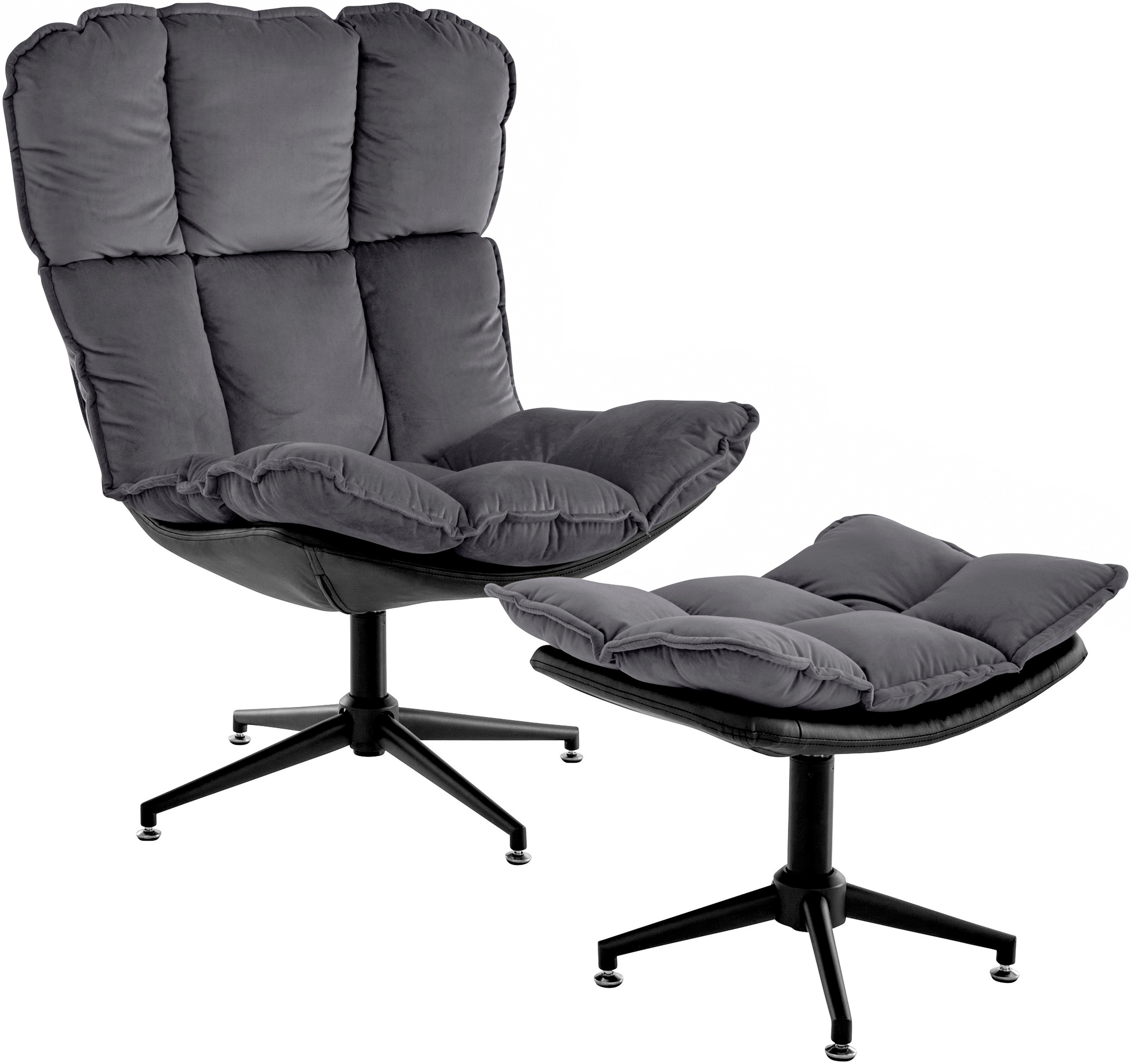 Home affaire "Seet, Polstersessel mit Hocker," 2 Stk. tlg. 360 drehbar, Rel günstig online kaufen