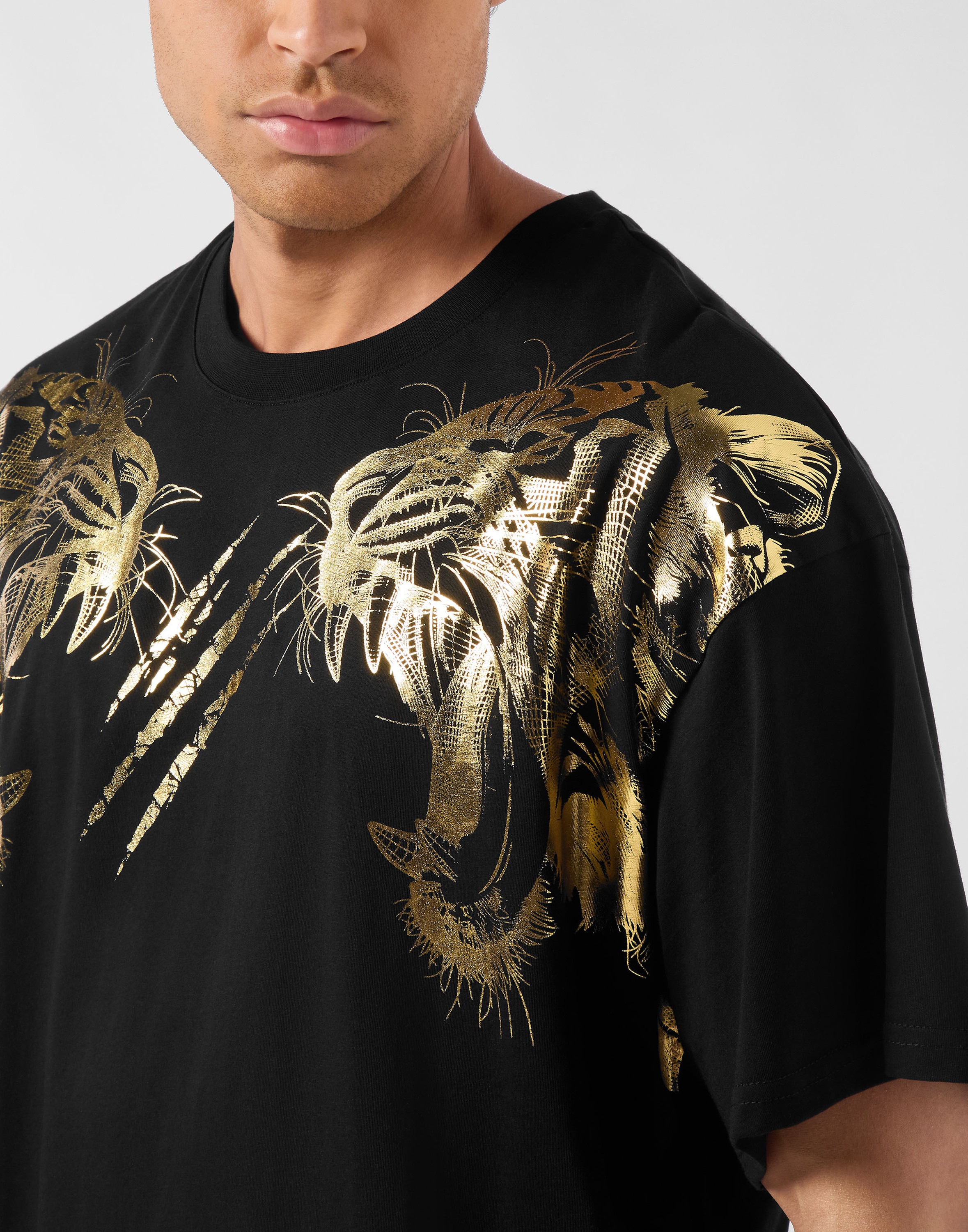PLEIN SPORT T-Shirt "Cotton Round Neck T-Shirt Tiger Line" günstig online kaufen