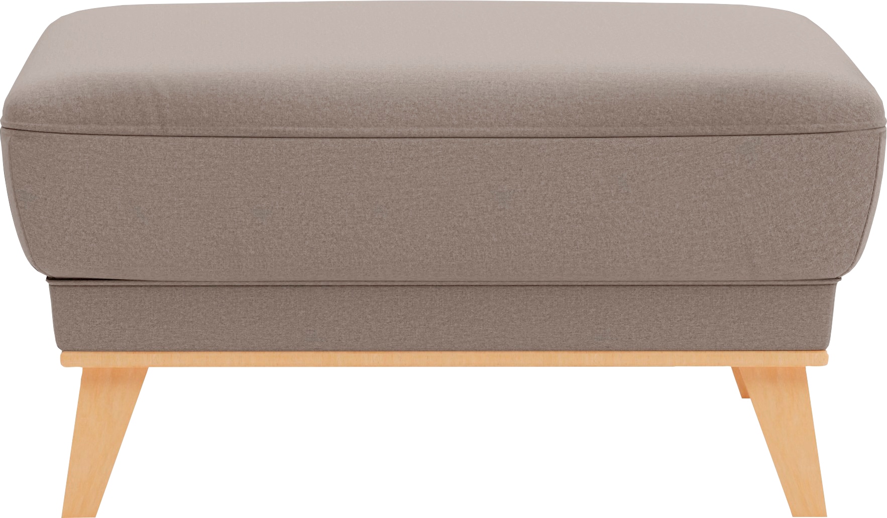 sit&more Polsterhocker »Lavida«, Mit elegantem Holzrahmen